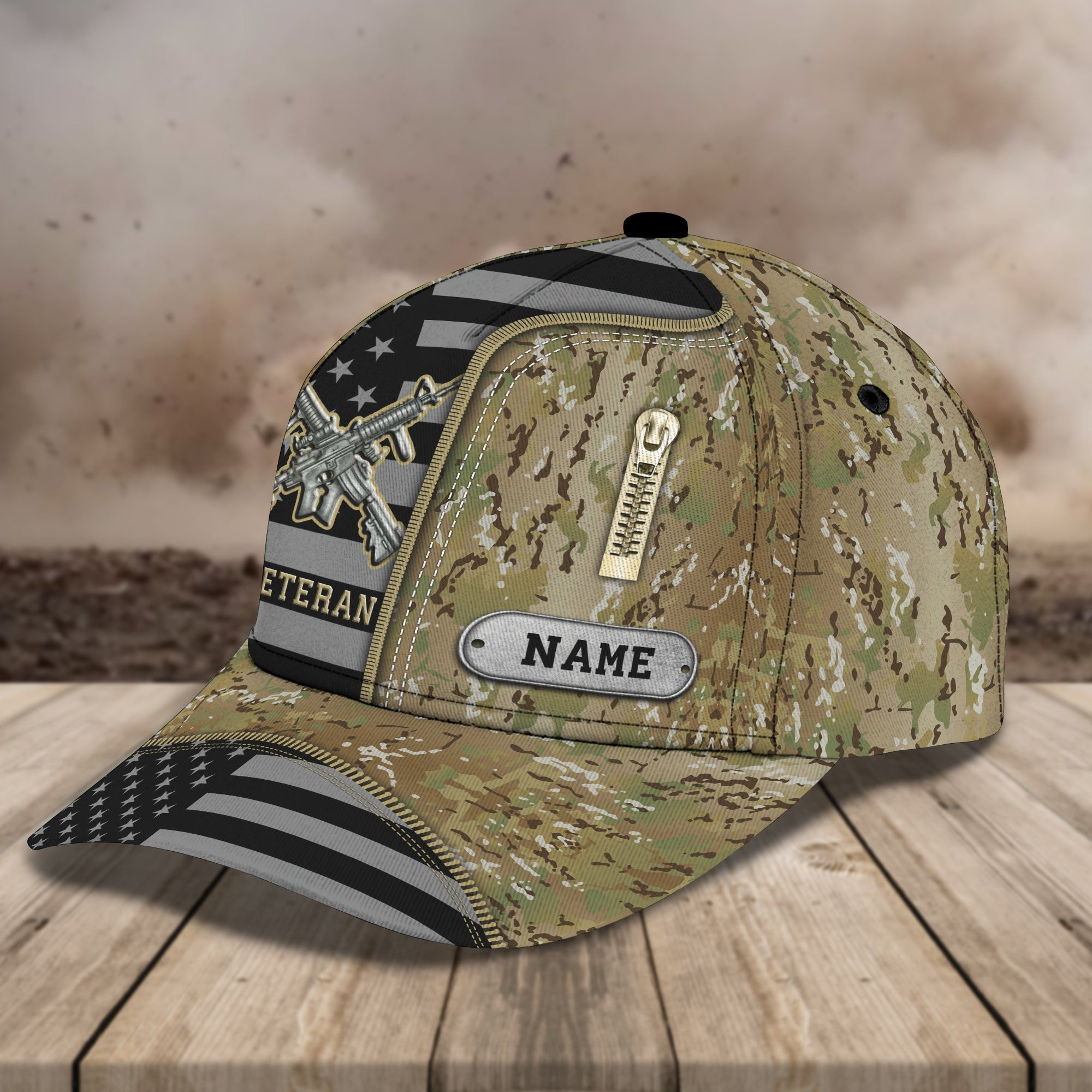Custom Classic Cap - Personalized Name  Cap For Us Veterans Trucker Hats Custom Hats Gifts For Men & Women