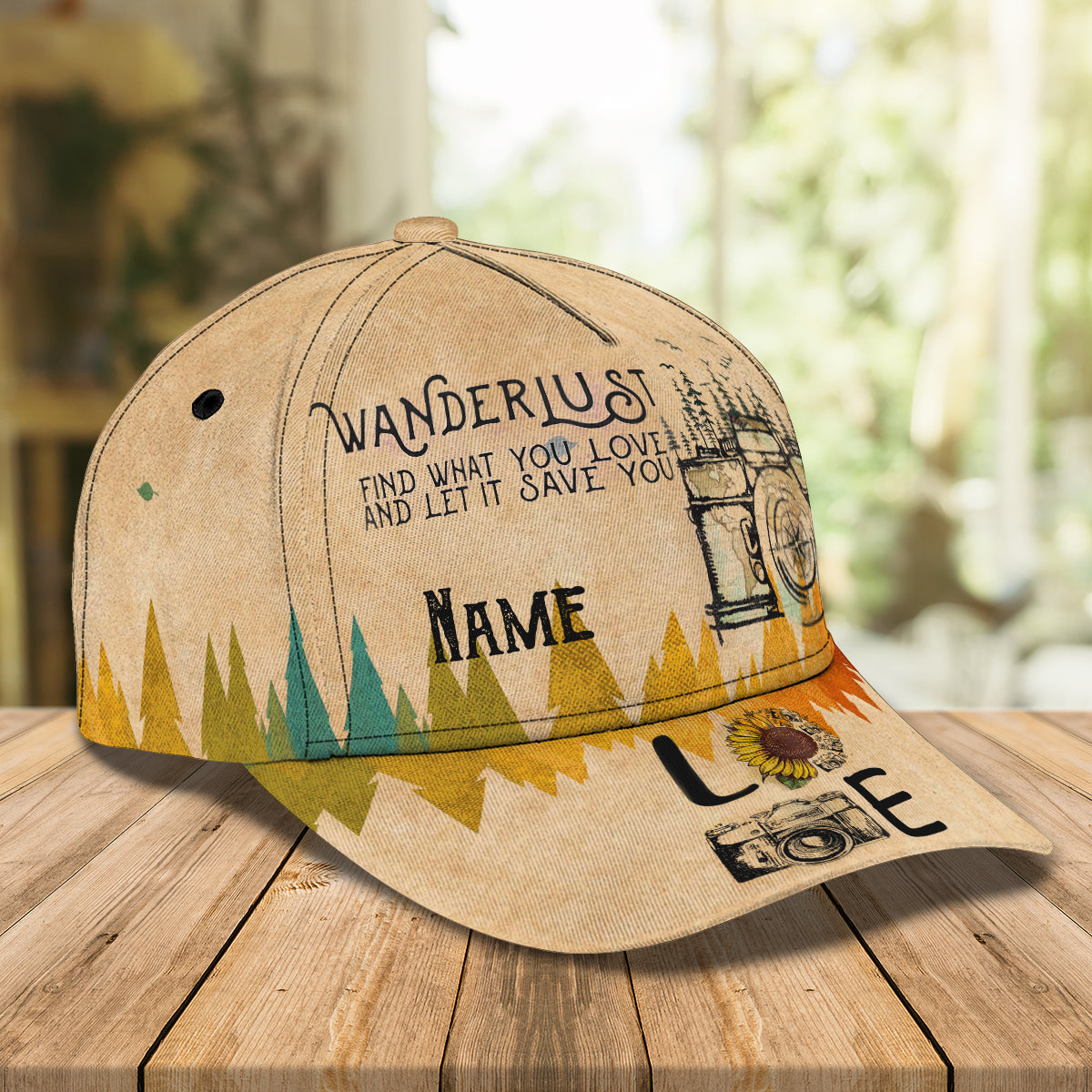 Custom Classic Cap Personalized Name Cap For Wanderlust Lovers Trucker Hats Custom Hats Gifts For Men & Women