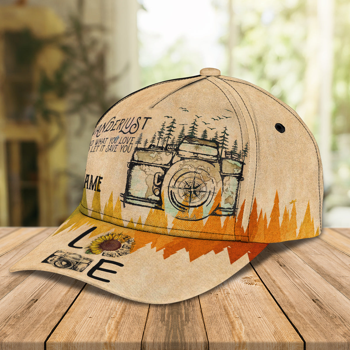 Custom Classic Cap Personalized Name Cap For Wanderlust Lovers Trucker Hats Custom Hats Gifts For Men & Women