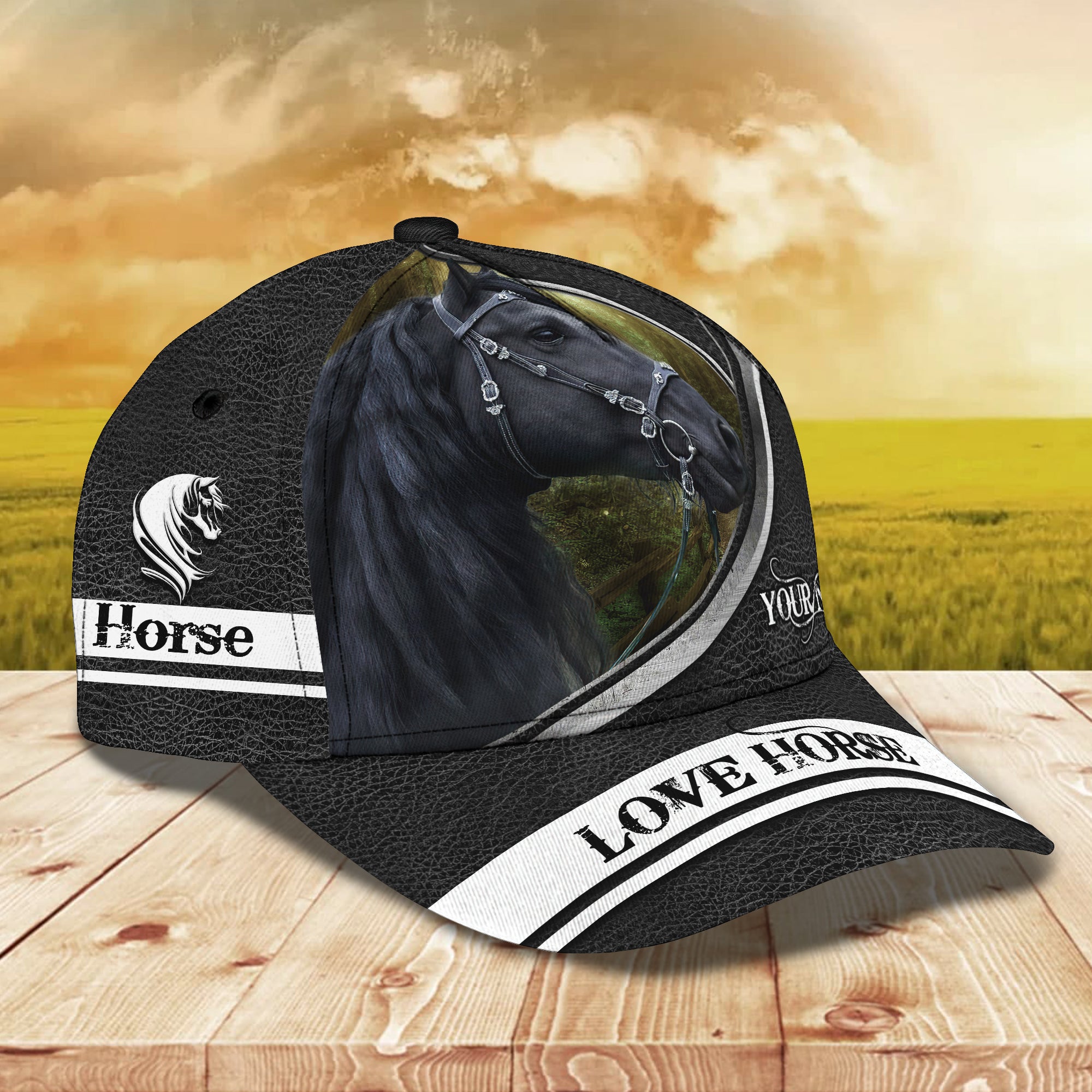 Custom Classic Cap - Personalized Name Cap - Ideal Gift For Horse Lovers Trucker Hats Custom Hats Gifts For Men & Women
