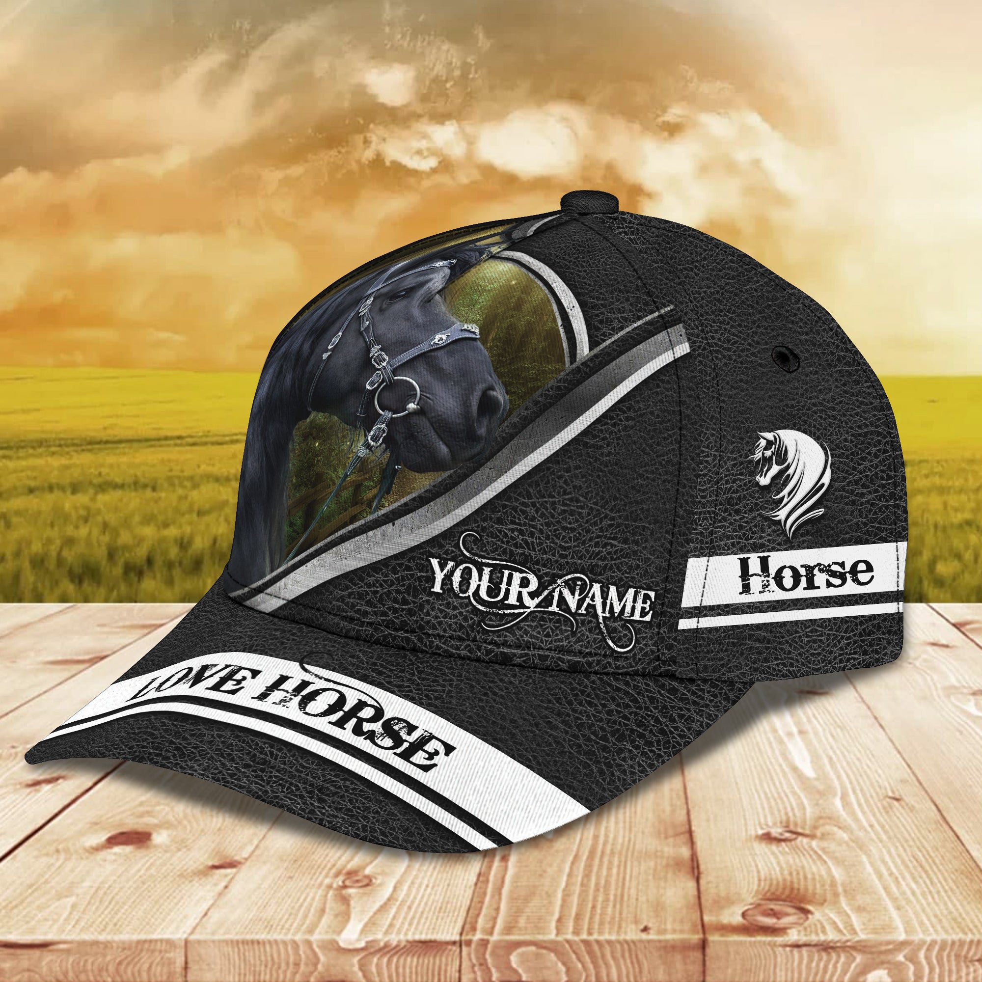 Custom Classic Cap - Personalized Name Cap - Ideal Gift For Horse Lovers Trucker Hats Custom Hats Gifts For Men & Women