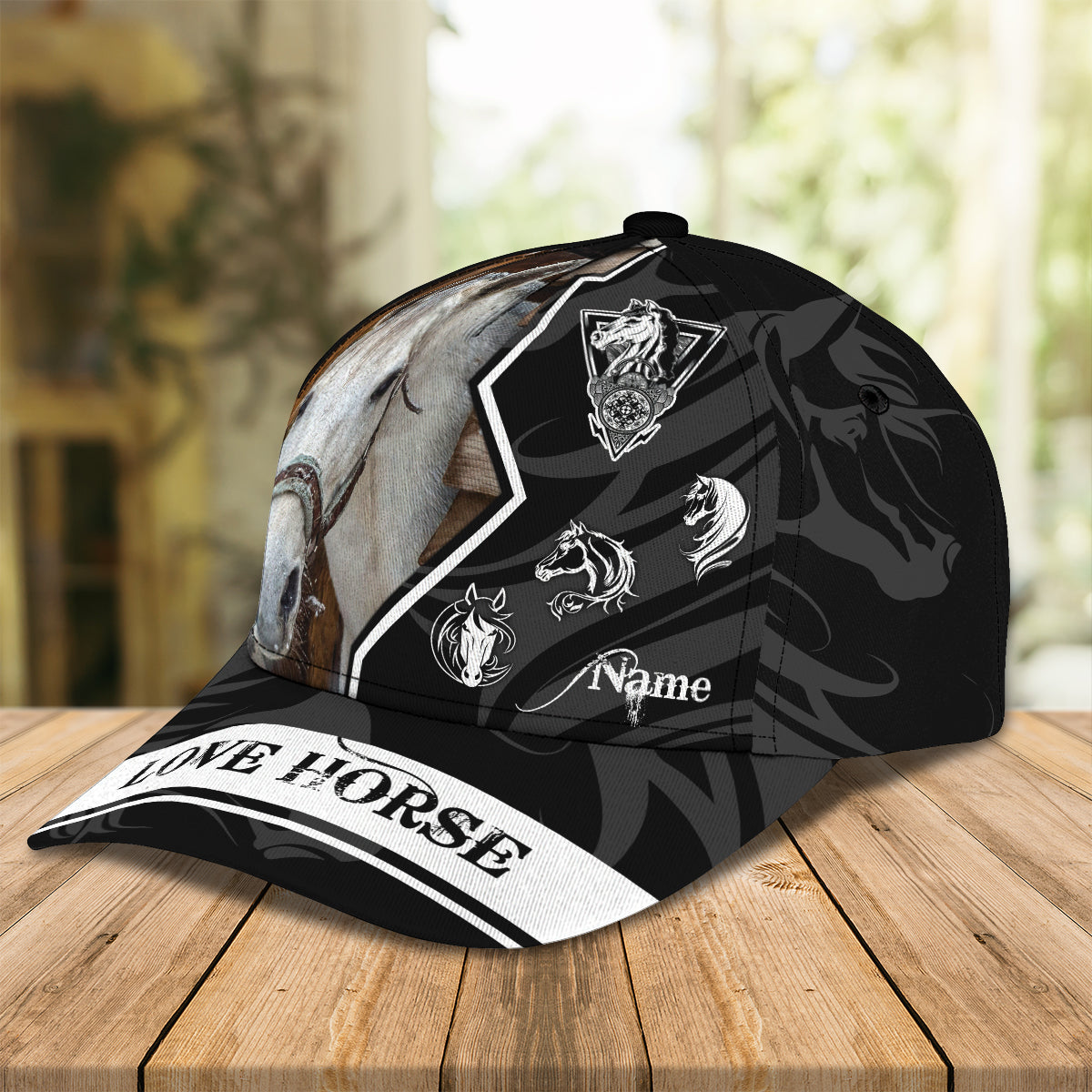 Custom Classic Cap - Personalized Name Cap - Love Horse Trucker Hats Custom Hats Gifts For Men & Women