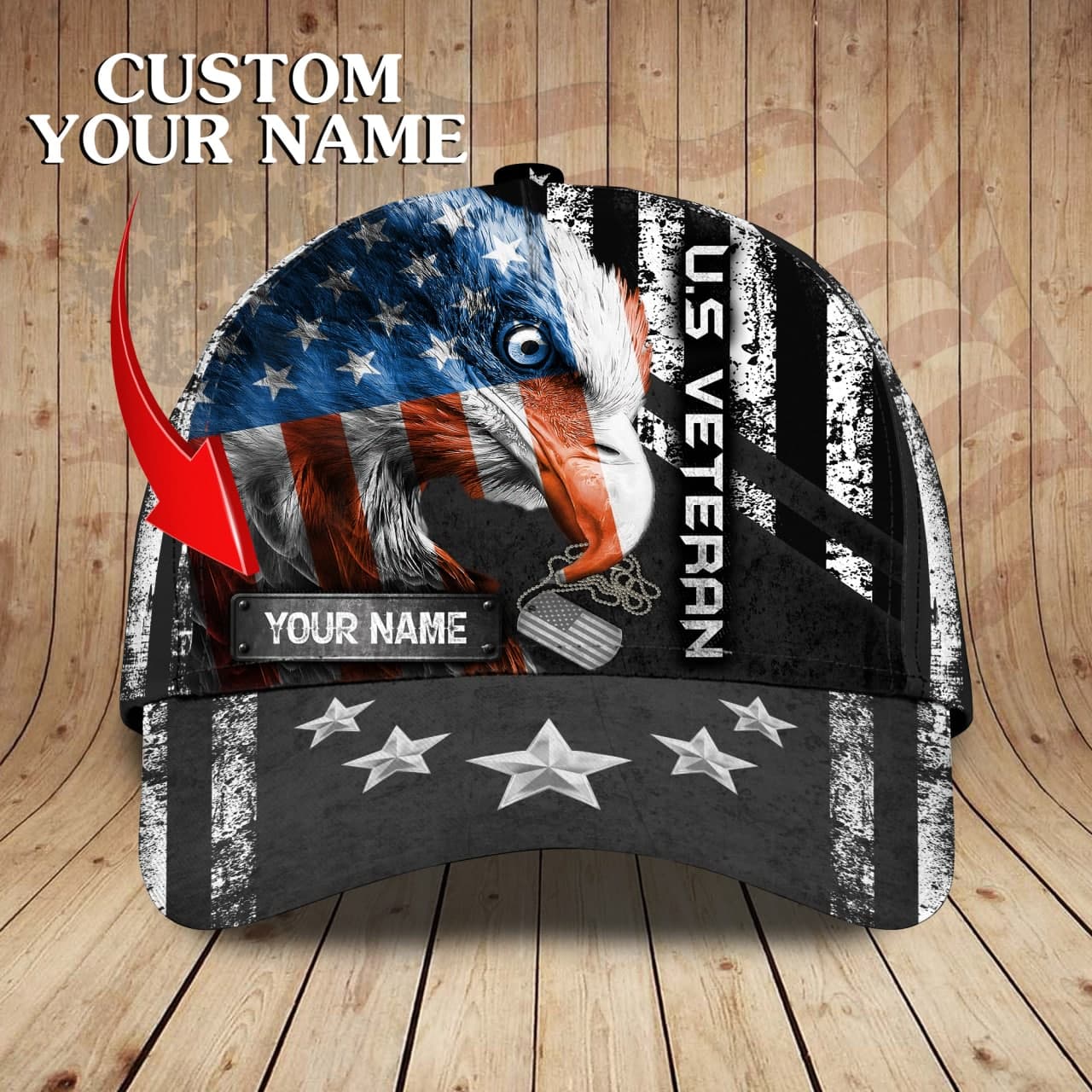 Custom Classic Cap - Personalized Name Cap - Perfect Gift For Veterans Trucker Hats Custom Hats Gifts For Men & Women
