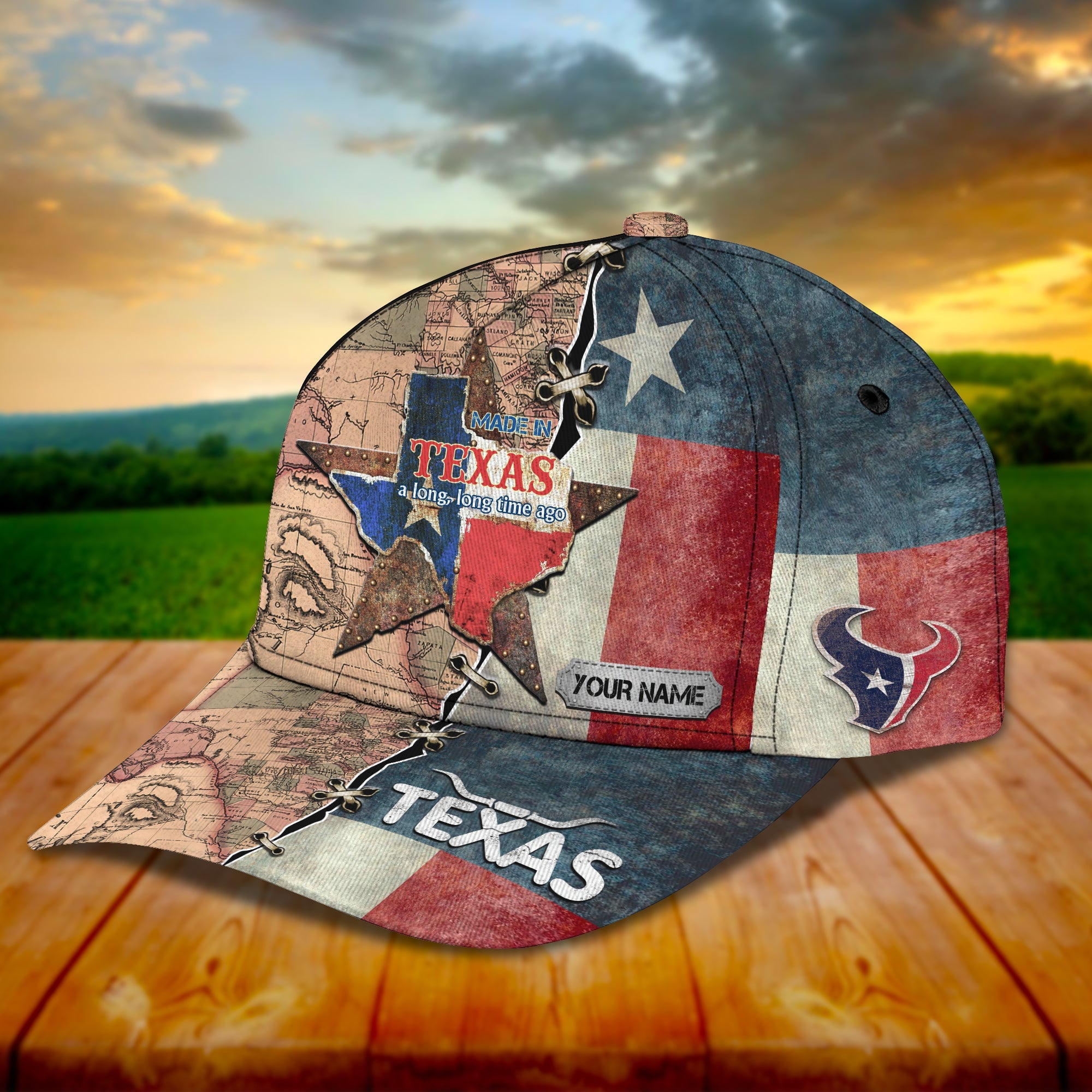 Custom Classic Cap - Personalized Name Cap - Texas Trucker Hats Custom Hats Gifts For Men & Women