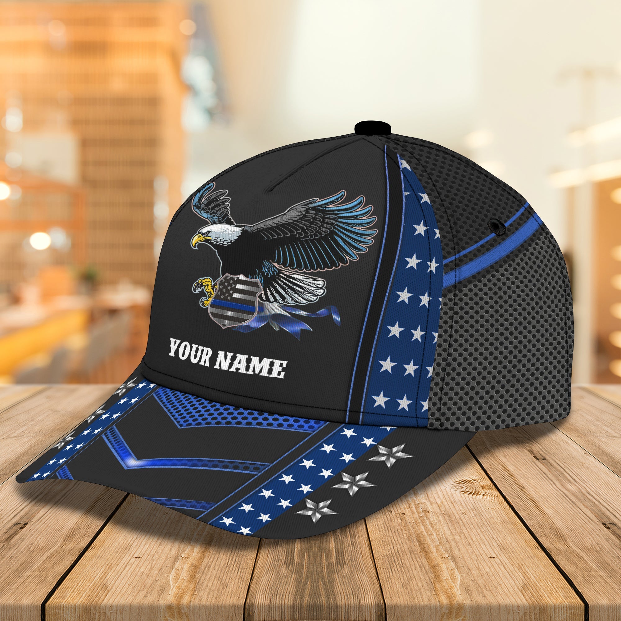 Custom Classic Cap - Personalized Name Cap - Vtm Blue Eagle Trucker Hats Custom Hats Gifts For Men & Women