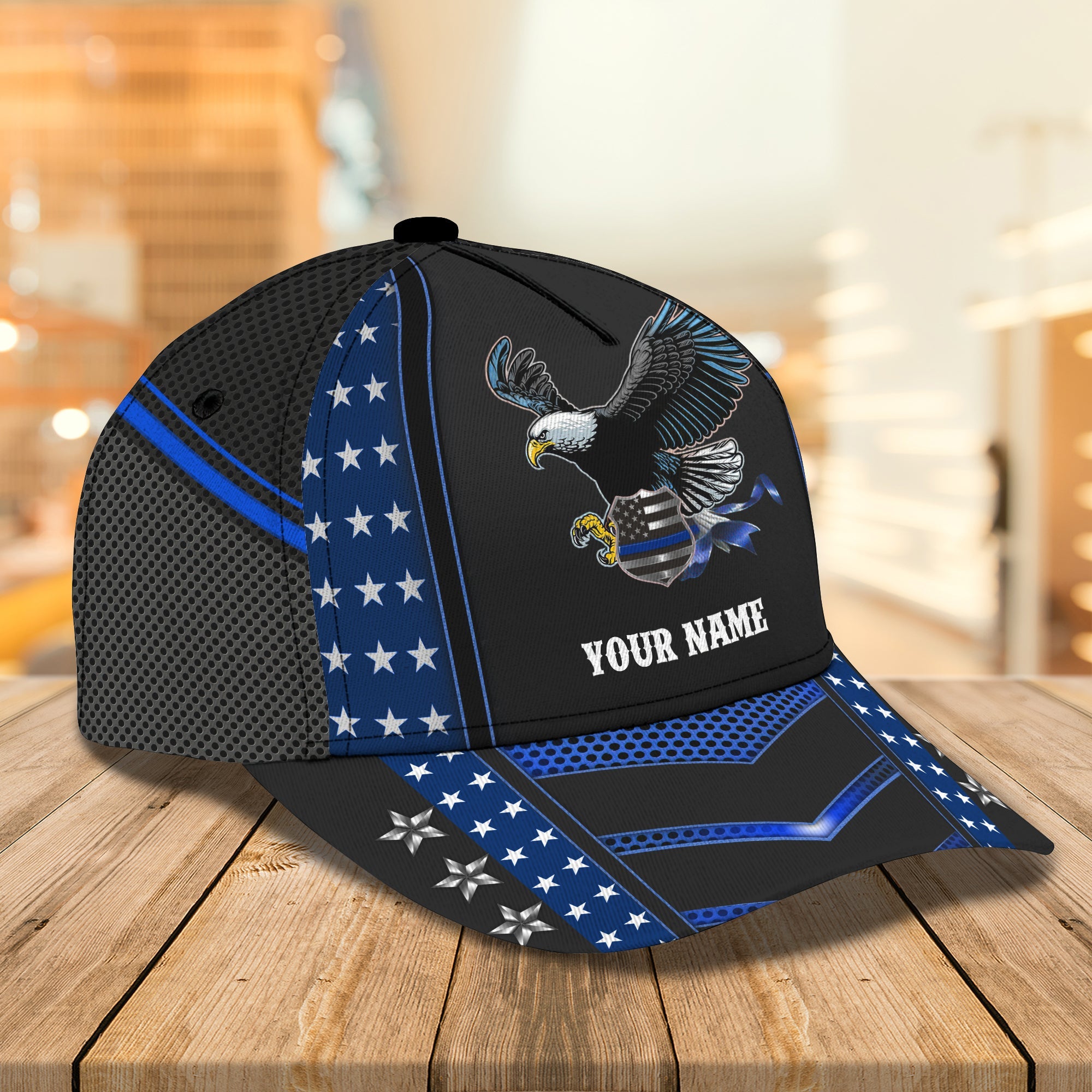 Custom Classic Cap - Personalized Name Cap - Vtm Blue Eagle Trucker Hats Custom Hats Gifts For Men & Women