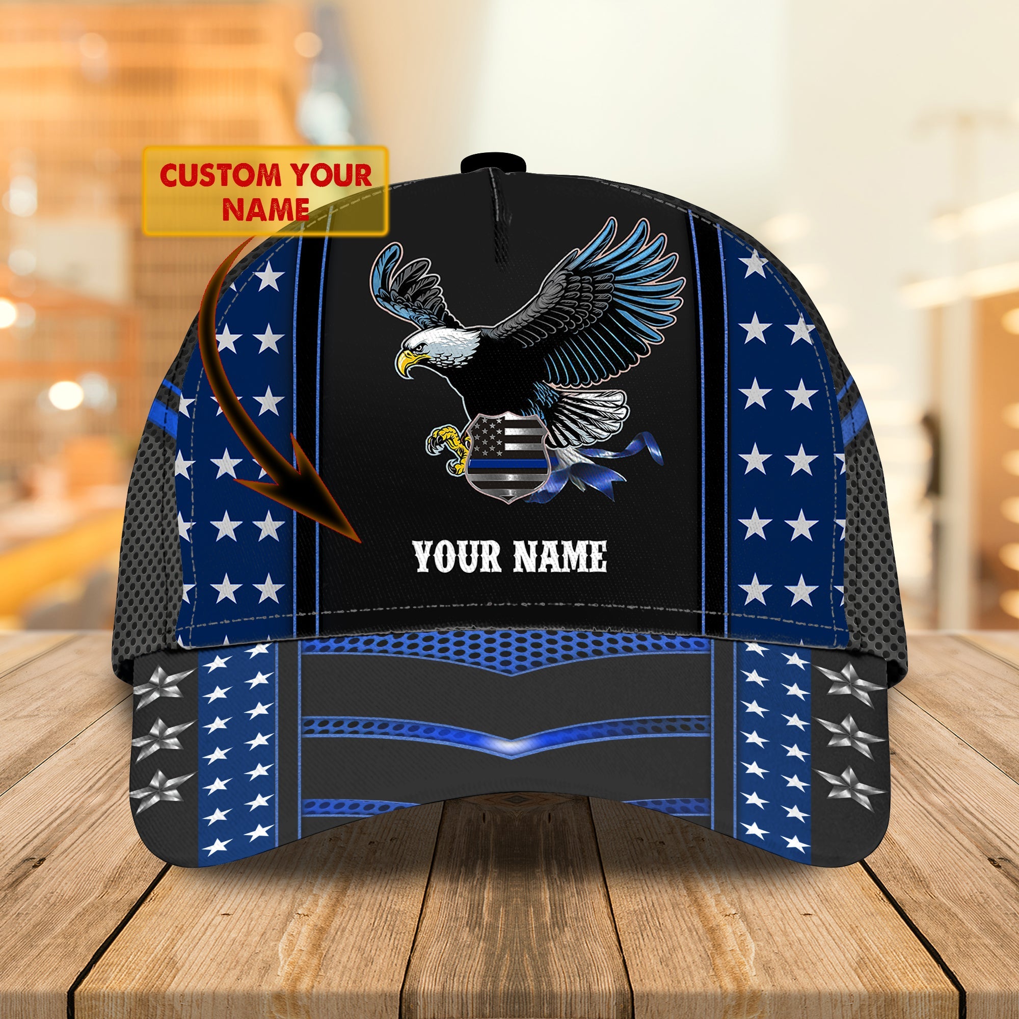Custom Classic Cap - Personalized Name Cap - Vtm Blue Eagle Trucker Hats Custom Hats Gifts For Men & Women