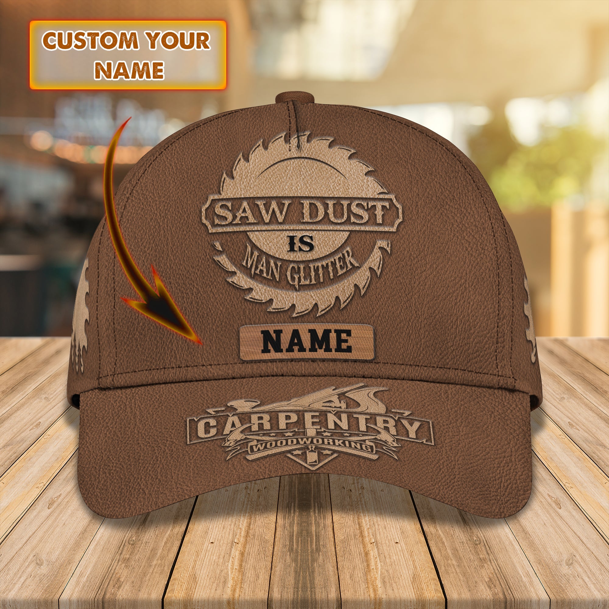 Custom Classic Cap - Personalized Name - Carpentry Gift Trucker Hats Custom Hats Gifts For Men & Women