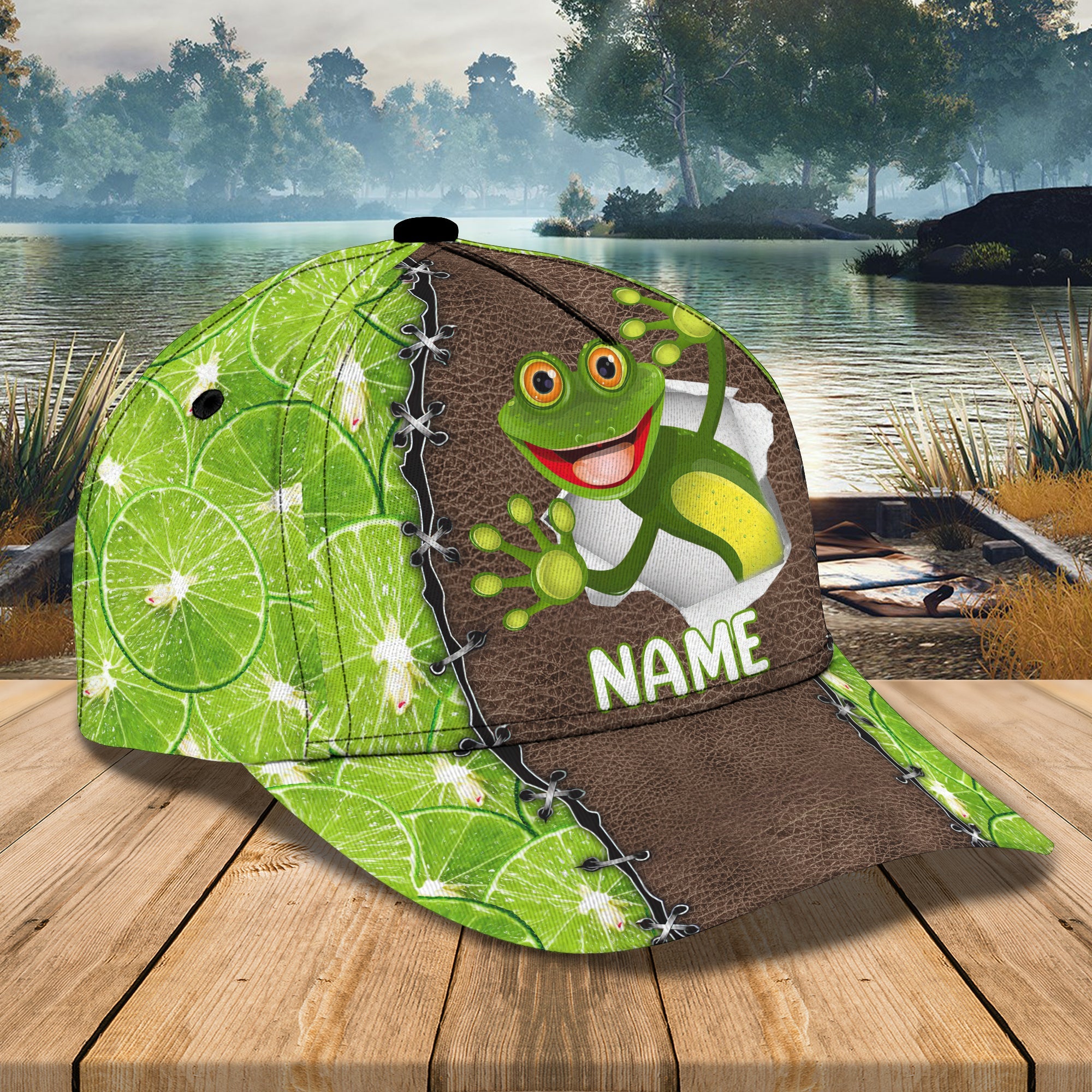 Custom Classic Cap - Personalized Name  - Frog Design Trucker Hats Custom Hats Gifts For Men & Women