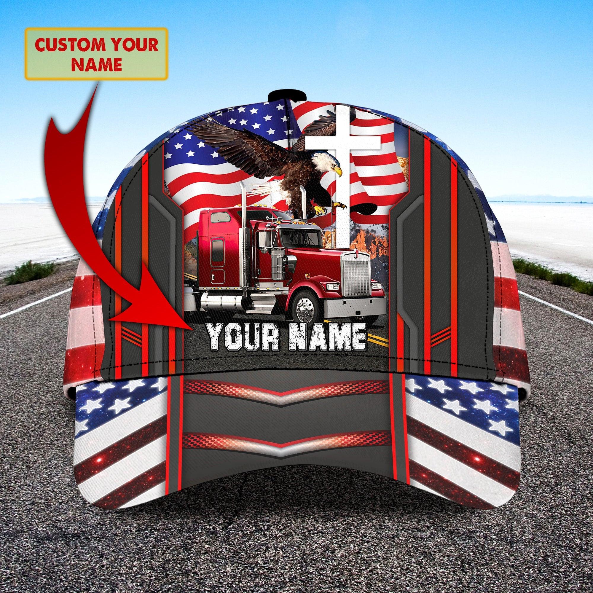 Custom Classic Cap - Personalized Name  - Urt Trucker Hats Custom Hats Gifts For Men & Women