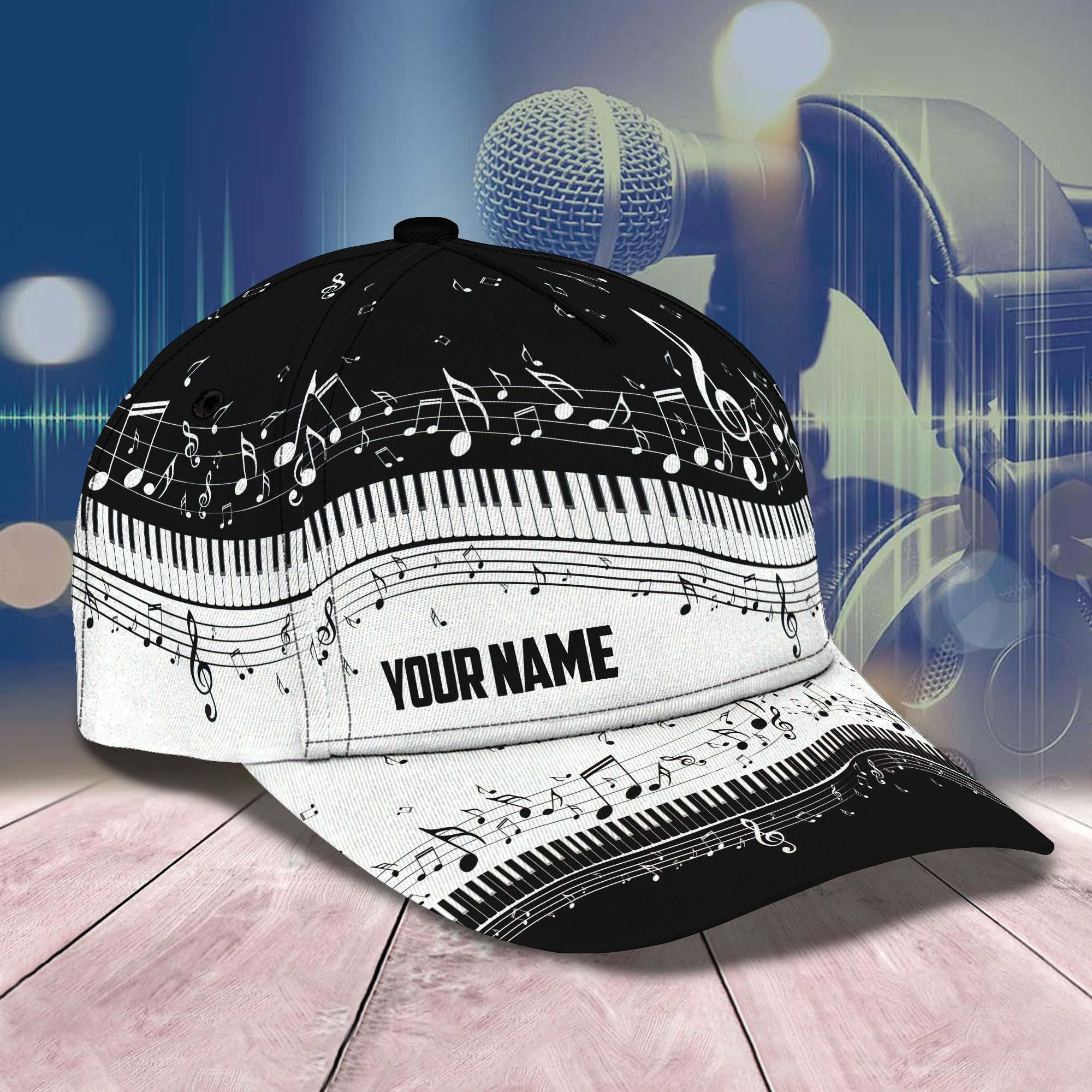 Custom Classic Cap - Personalized Piano Design Trucker Hats Custom Hats Gifts For Men & Women