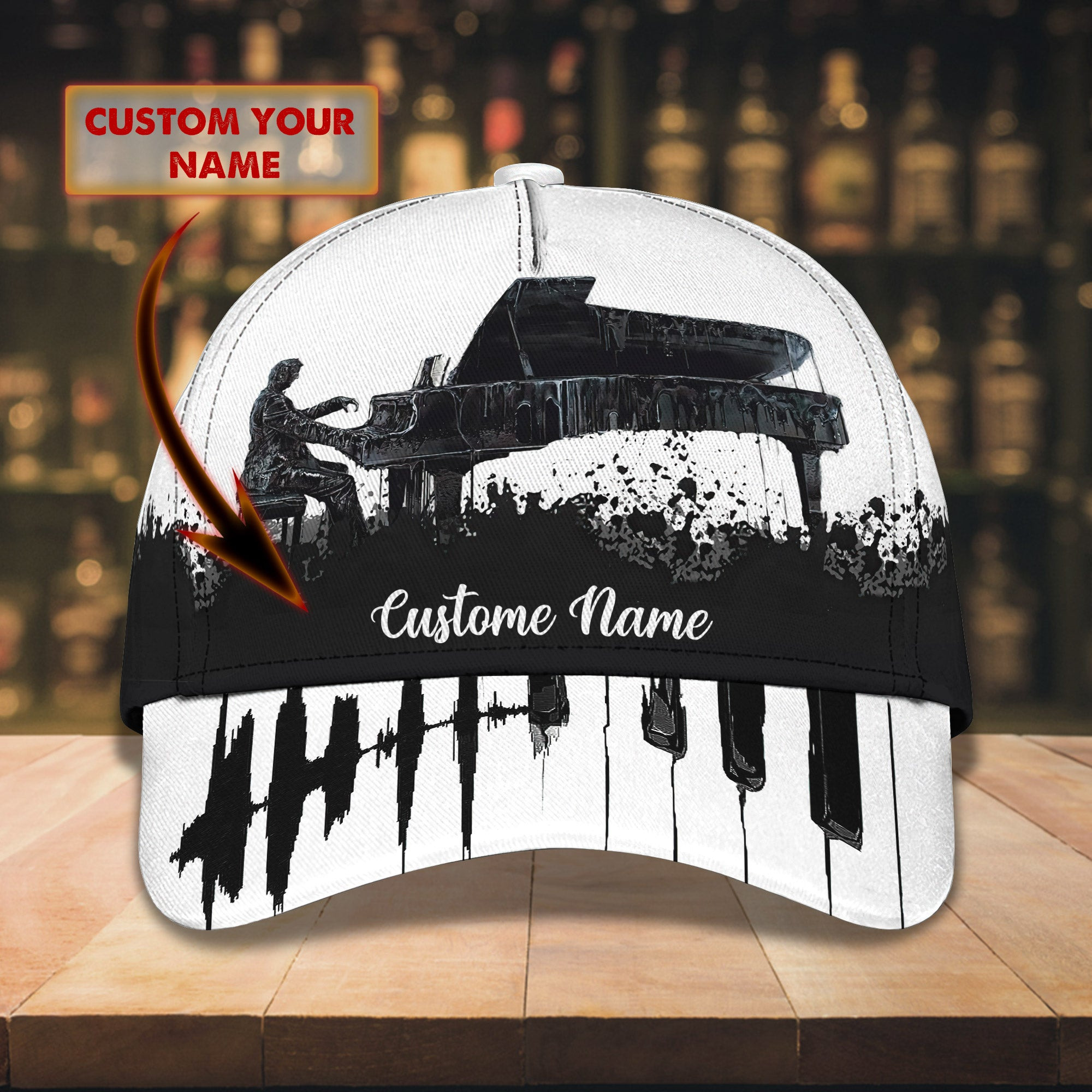 Custom Classic Cap - Personalized Pianoist Cap Trucker Hats Custom Hats Gifts For Men & Women