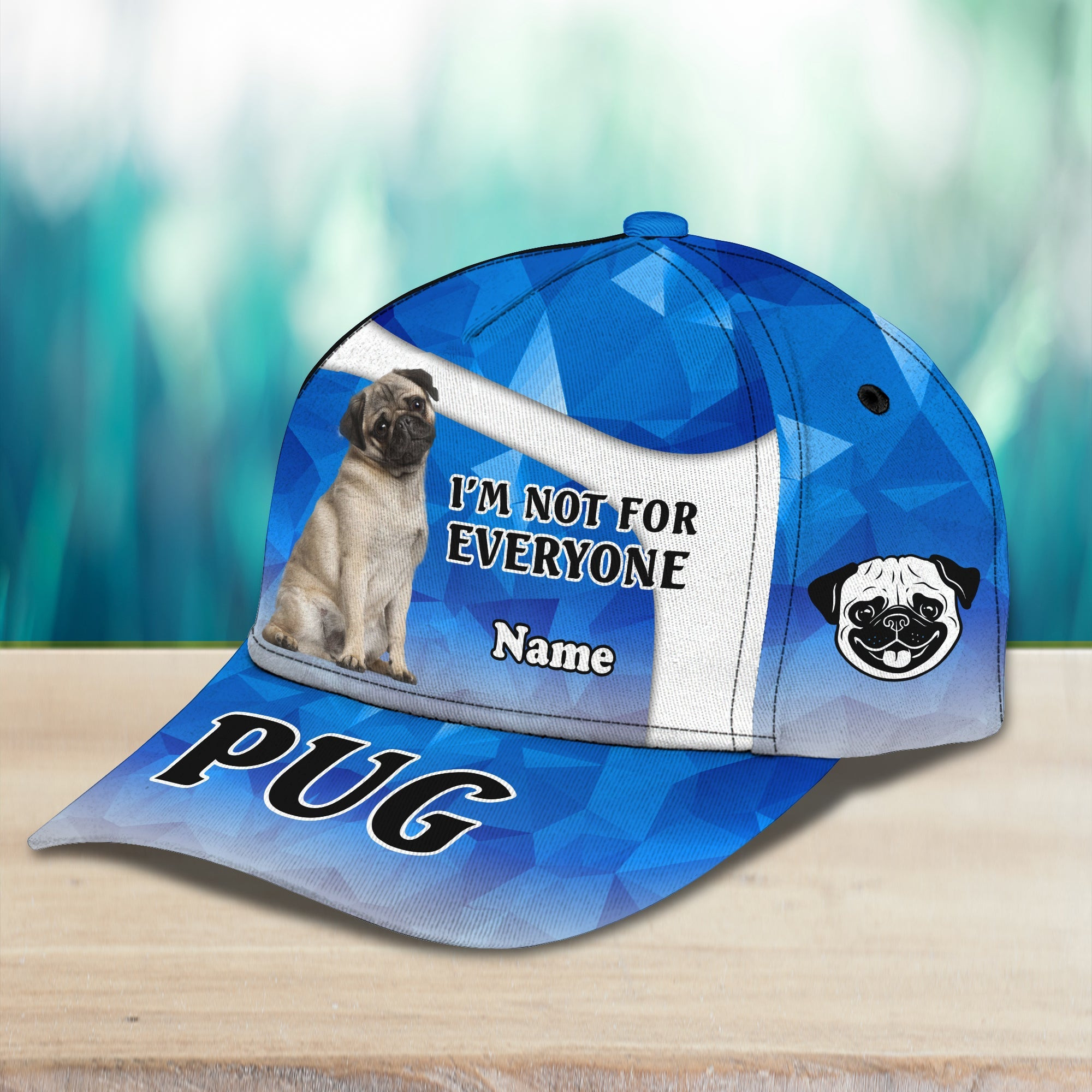 Custom Classic Cap - Personalized Pug Design Trucker Hats Custom Hats Gifts For Men & Women