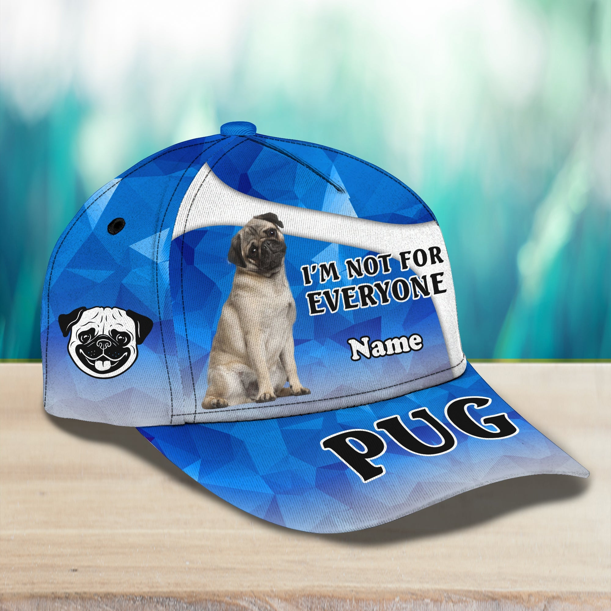 Custom Classic Cap - Personalized Pug Design Trucker Hats Custom Hats Gifts For Men & Women