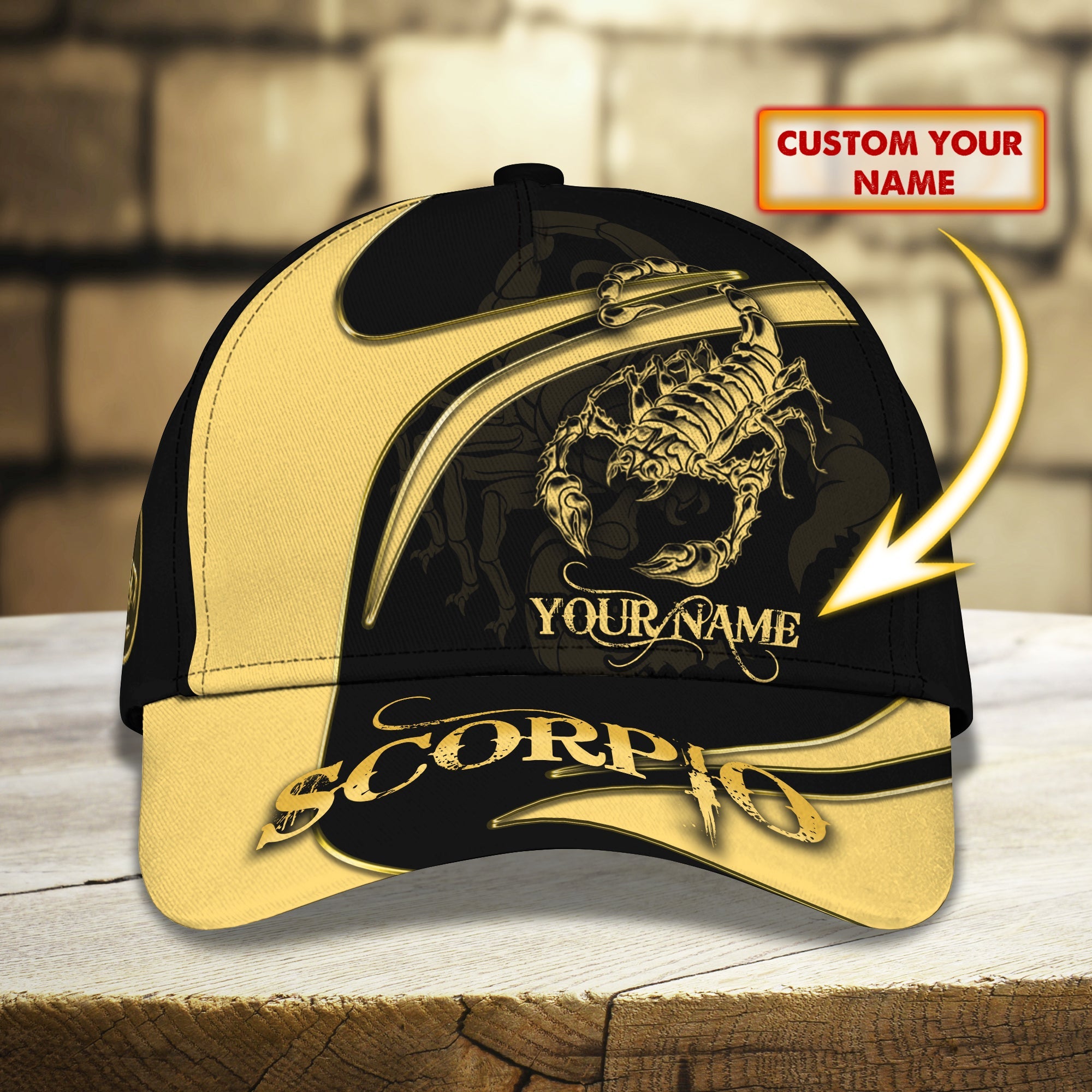 Custom Classic Cap Scorpio Zodiac Cap - Personalized Name Cap Trucker Hats Custom Hats Gifts For Men & Women