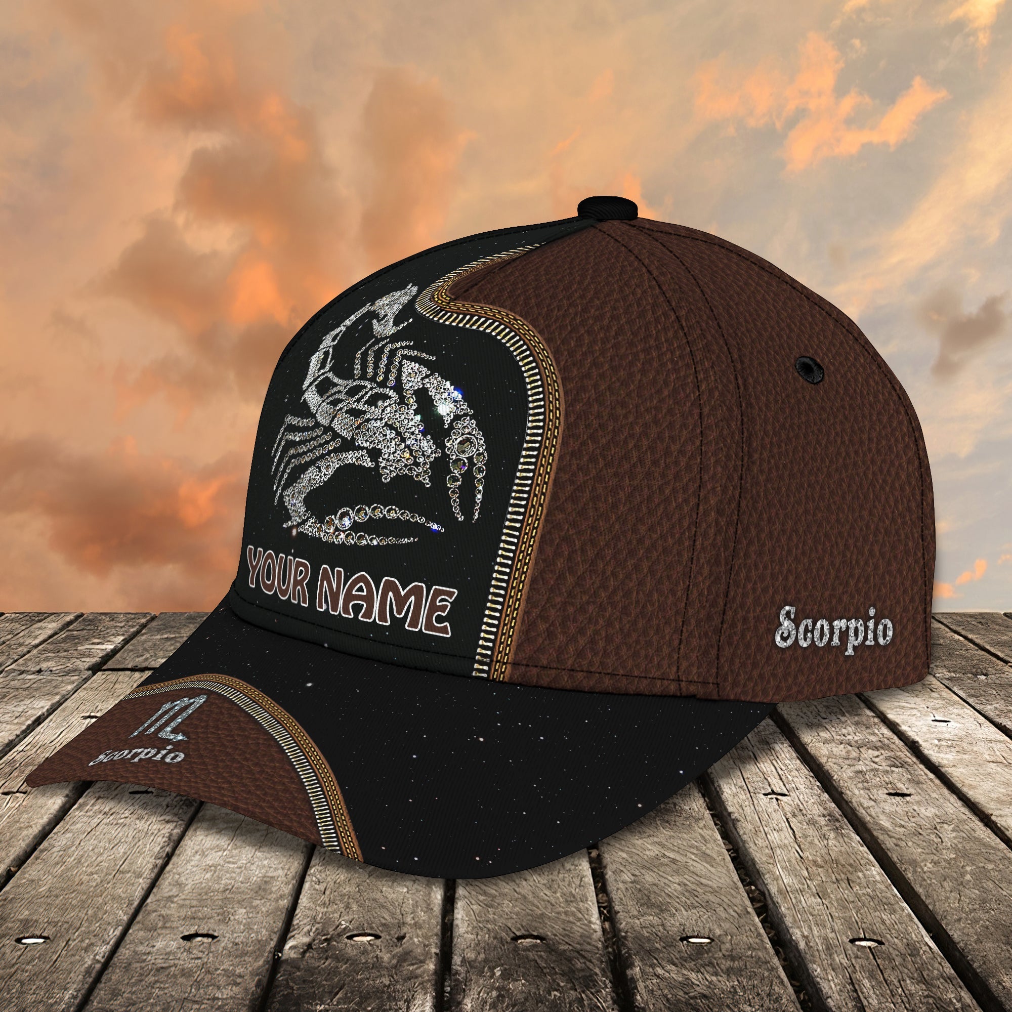 Custom Classic Cap Scorpio Zodiac Hat - Personalized Name Trucker Hats Custom Hats Gifts For Men & Women
