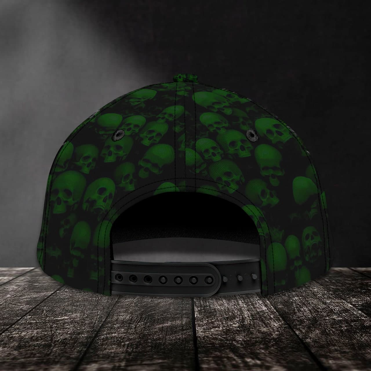 Custom Classic Cap Skull And Military Tag - Personalized Name  Black Cap Trucker Hats Custom Hats Gifts For Men & Women