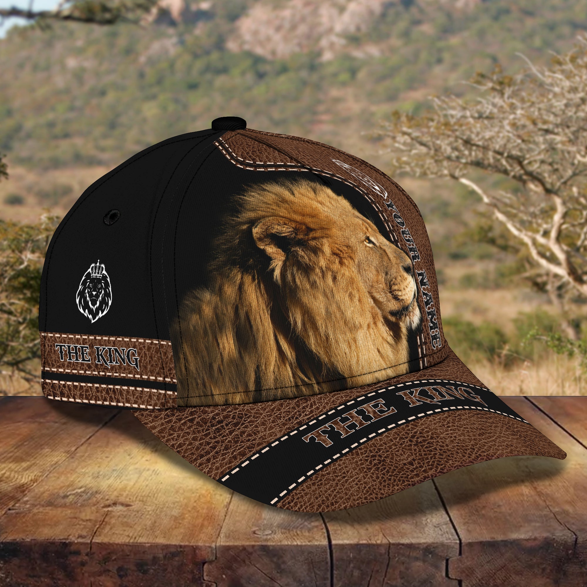 Custom Classic Cap The King Cap Lion Hat - Personalized Name Trucker Hats Custom Hats Gifts For Men & Women