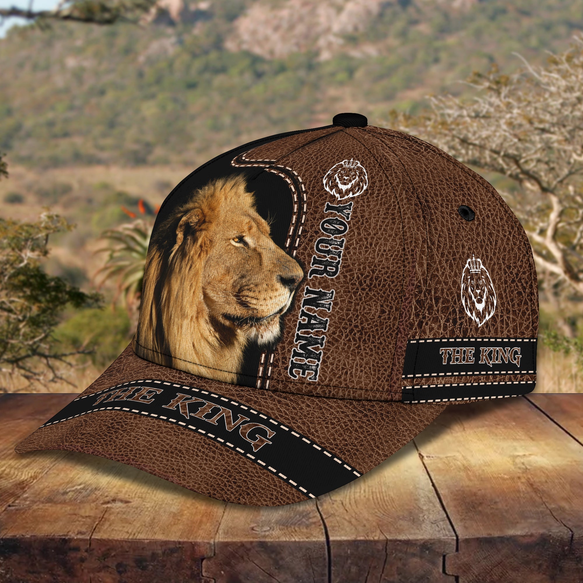 Custom Classic Cap The King Cap Lion Hat - Personalized Name Trucker Hats Custom Hats Gifts For Men & Women