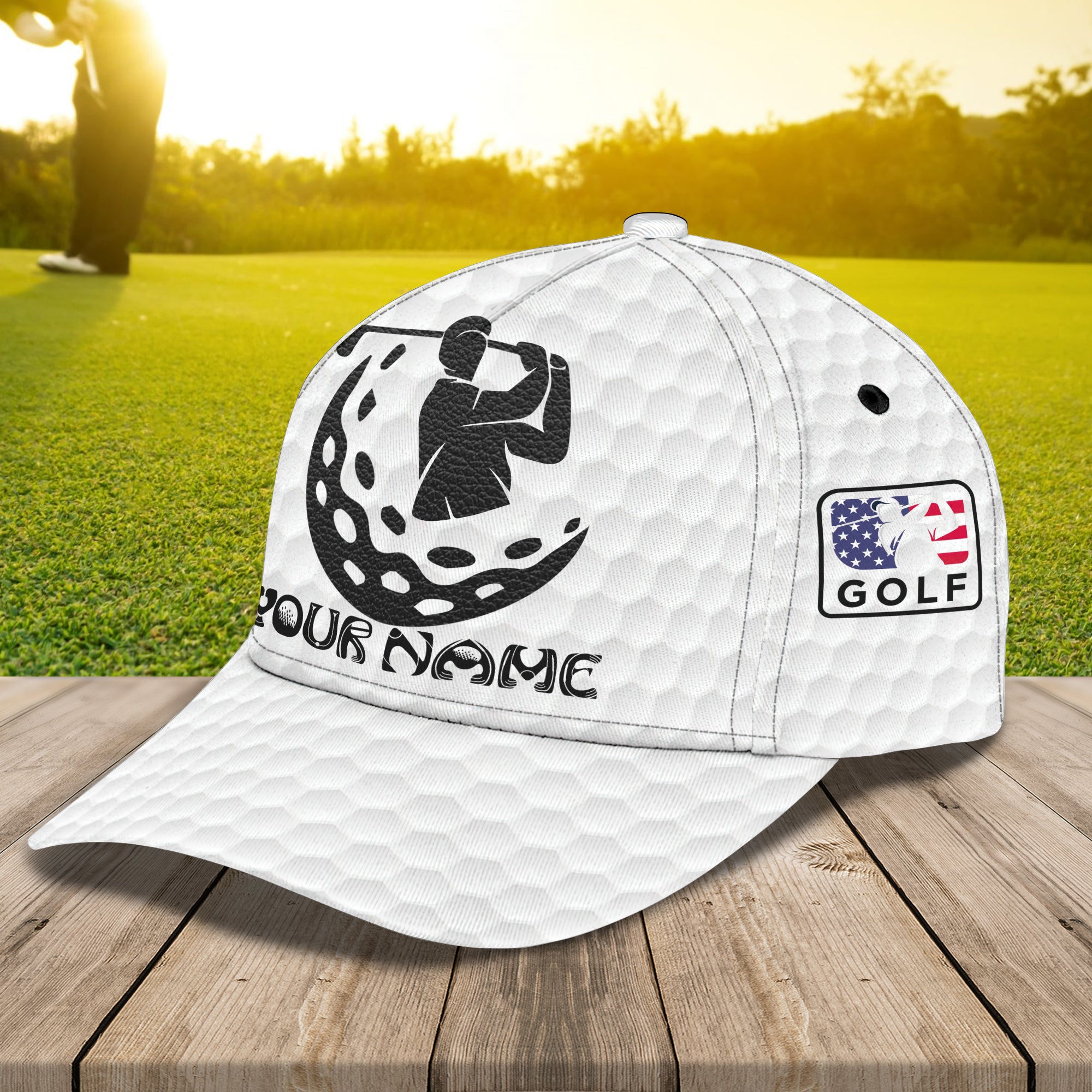 Custom Classic Golf Cap - Personalized Name Trucker Hats Custom Hats Gifts For Men & Women