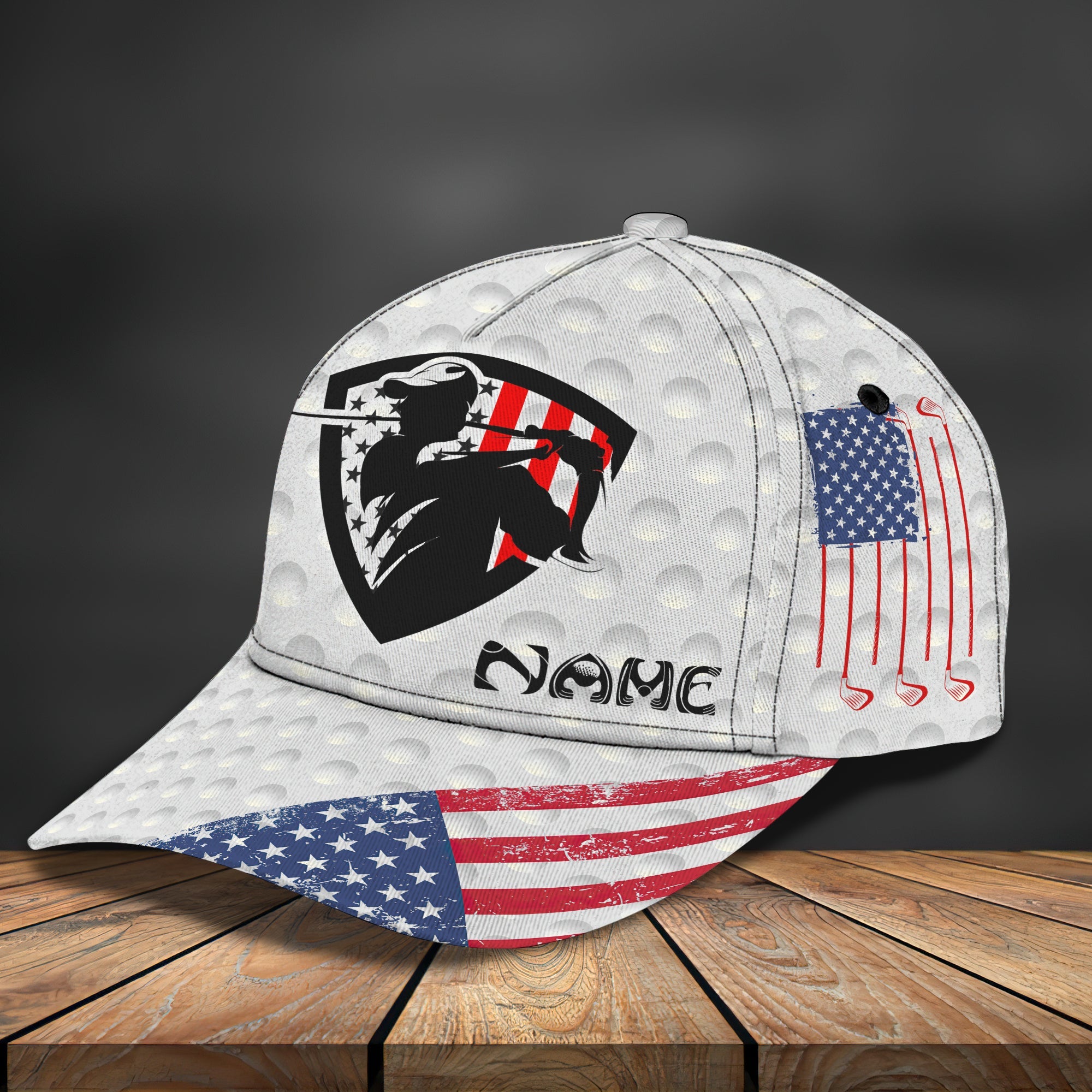 Custom Classic Golf Cap - Personalized Name Trucker Hats Custom Hats Gifts For Men & Women