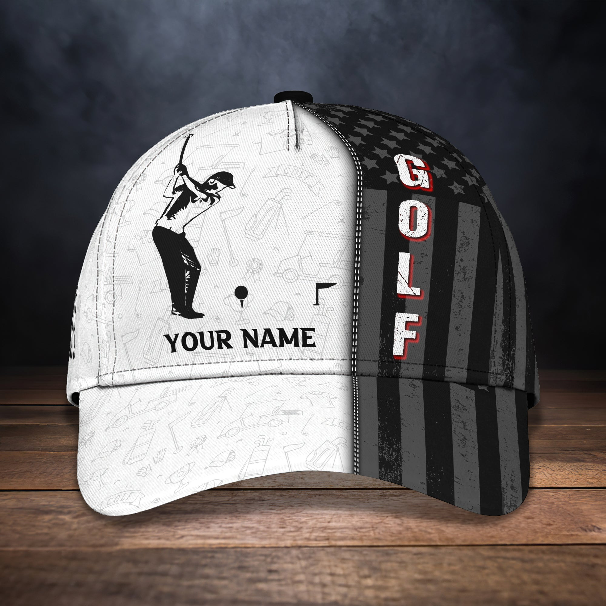 Custom Classic Golf Cap - Personalized Name Trucker Hats Custom Hats Gifts For Men & Women