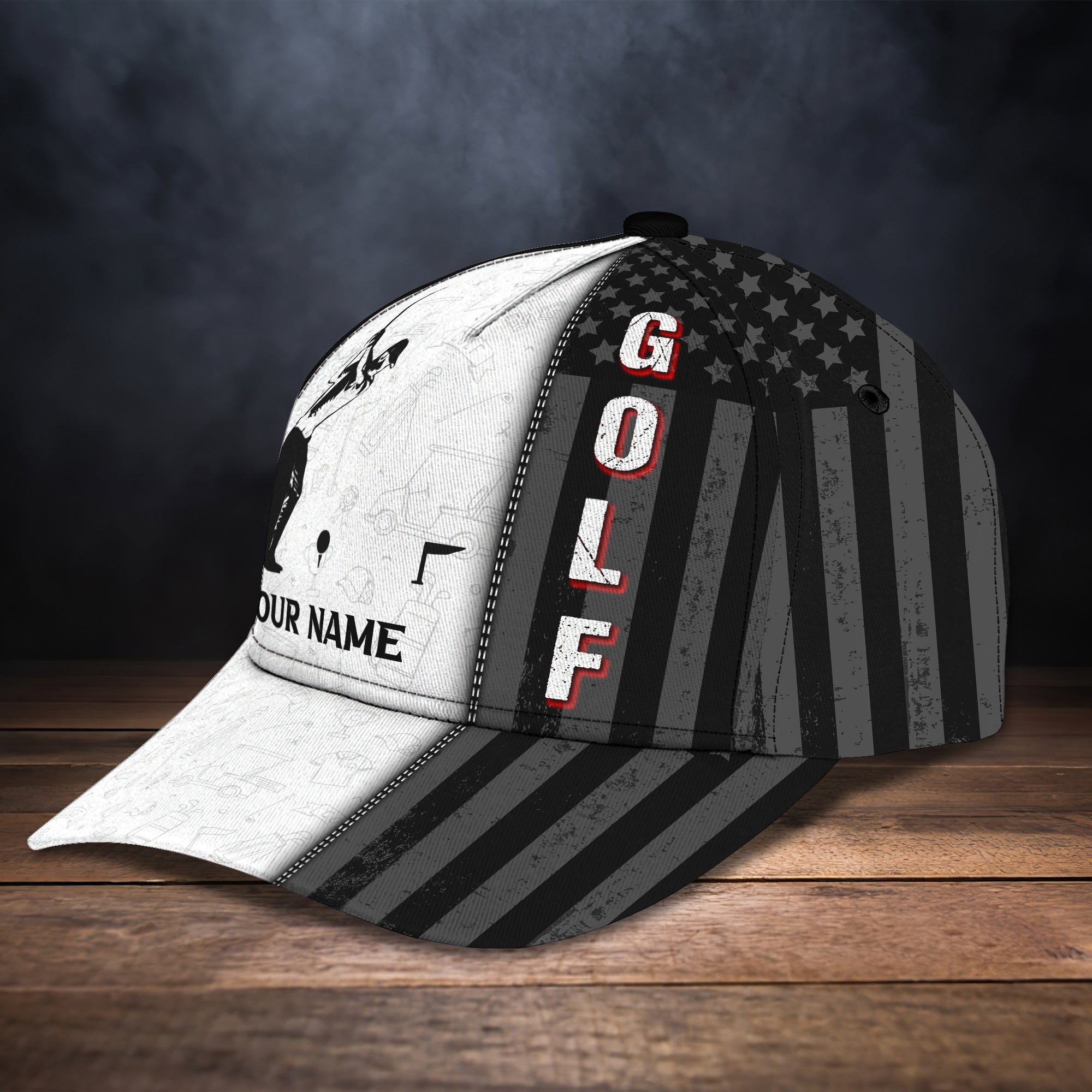 Custom Classic Golf Cap - Personalized Name Trucker Hats Custom Hats Gifts For Men & Women