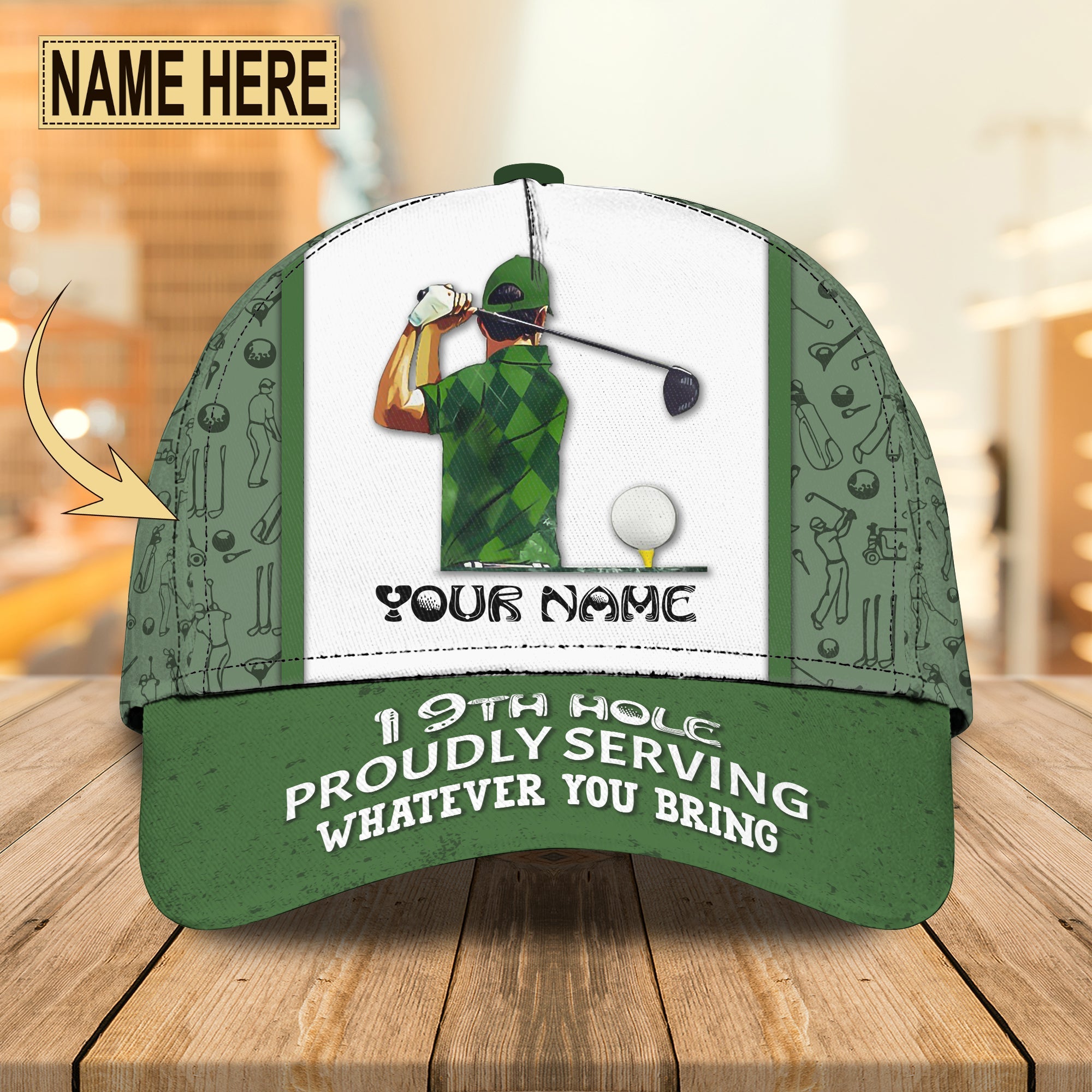 Custom Classic Golf Cap - Personalized Name  Hat Trucker Hats Custom Hats Gifts For Men & Women