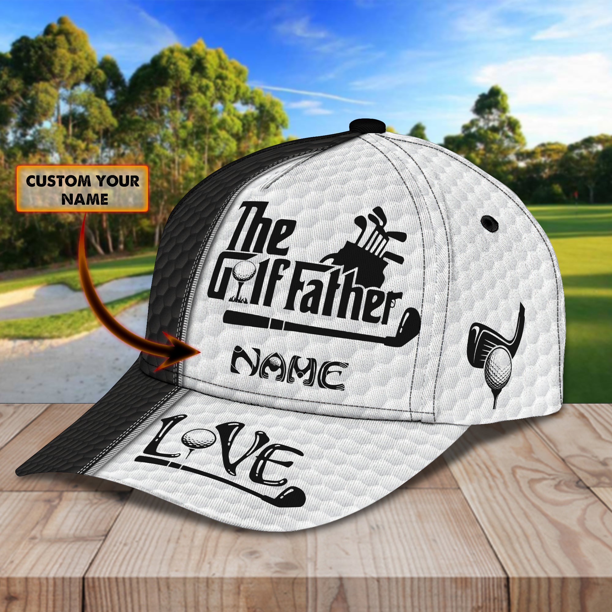 Custom Classic Golf Cap - Personalized Name Hat Trucker Hats Custom Hats Gifts For Men & Women