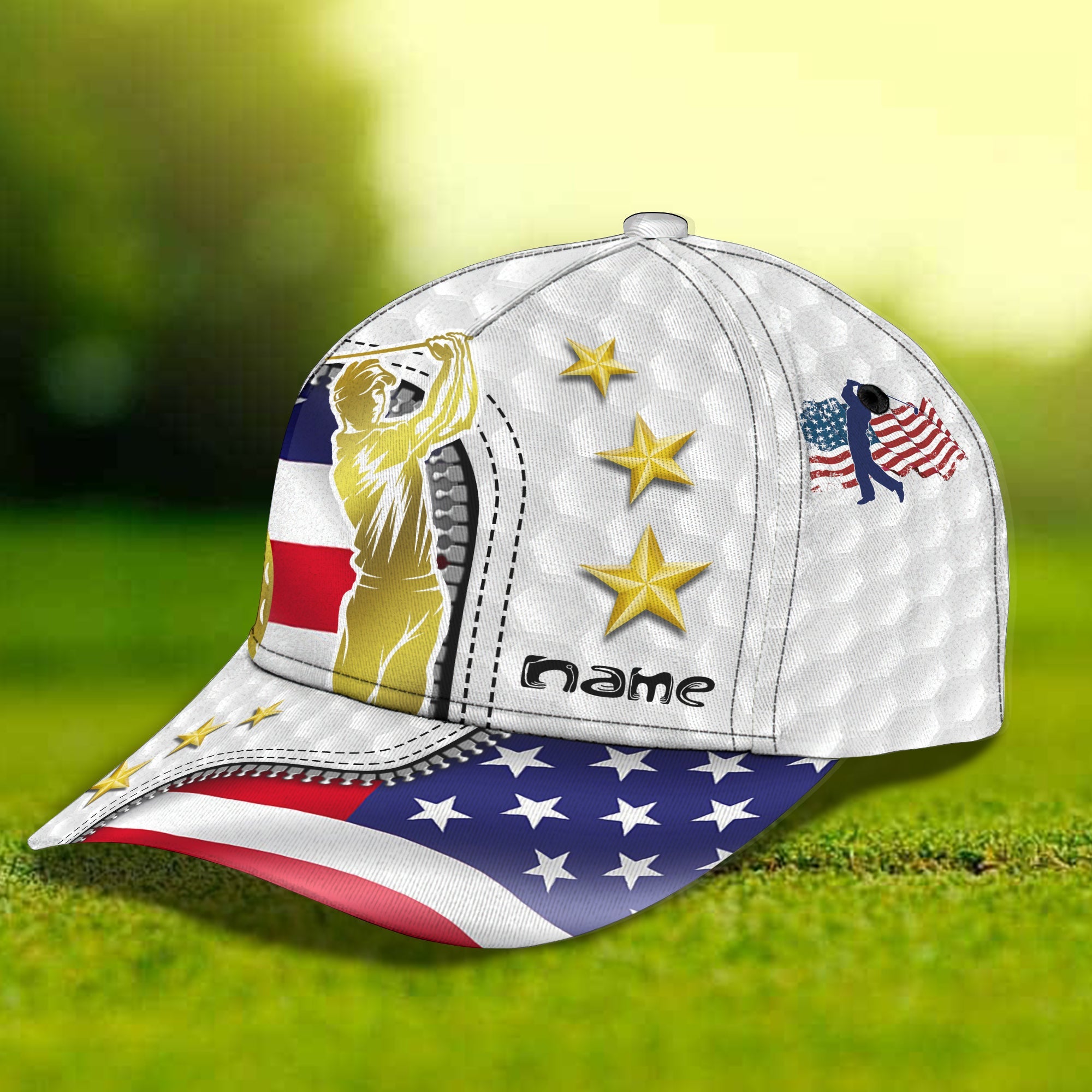 Custom Classic Golf Lover Cap - Personalized Name Cap Trucker Hats Custom Hats Gifts For Men & Women