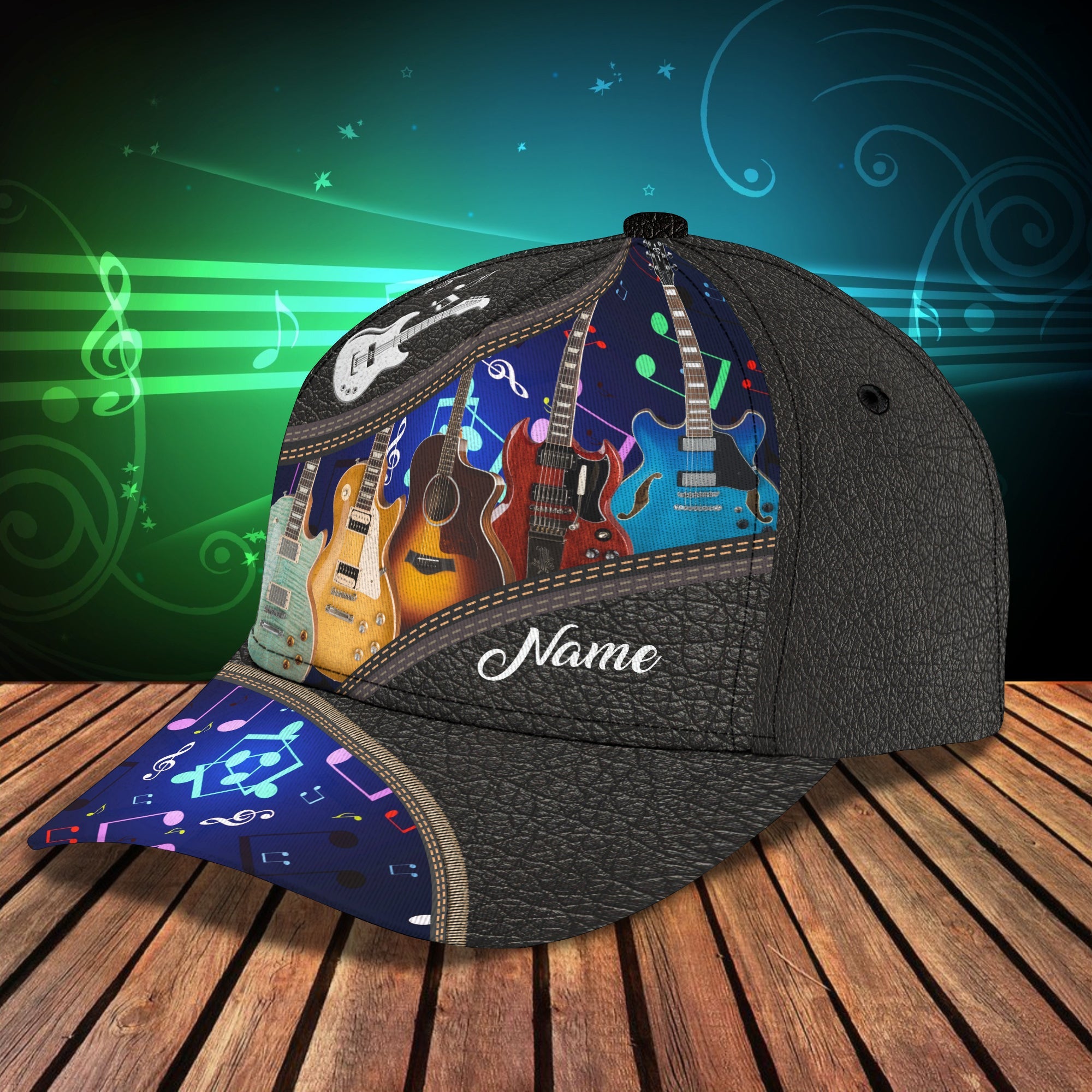 Custom Classic Guitar Cap - Personalized Name Cap Trucker Hats Custom Hats Gifts For Men & Women