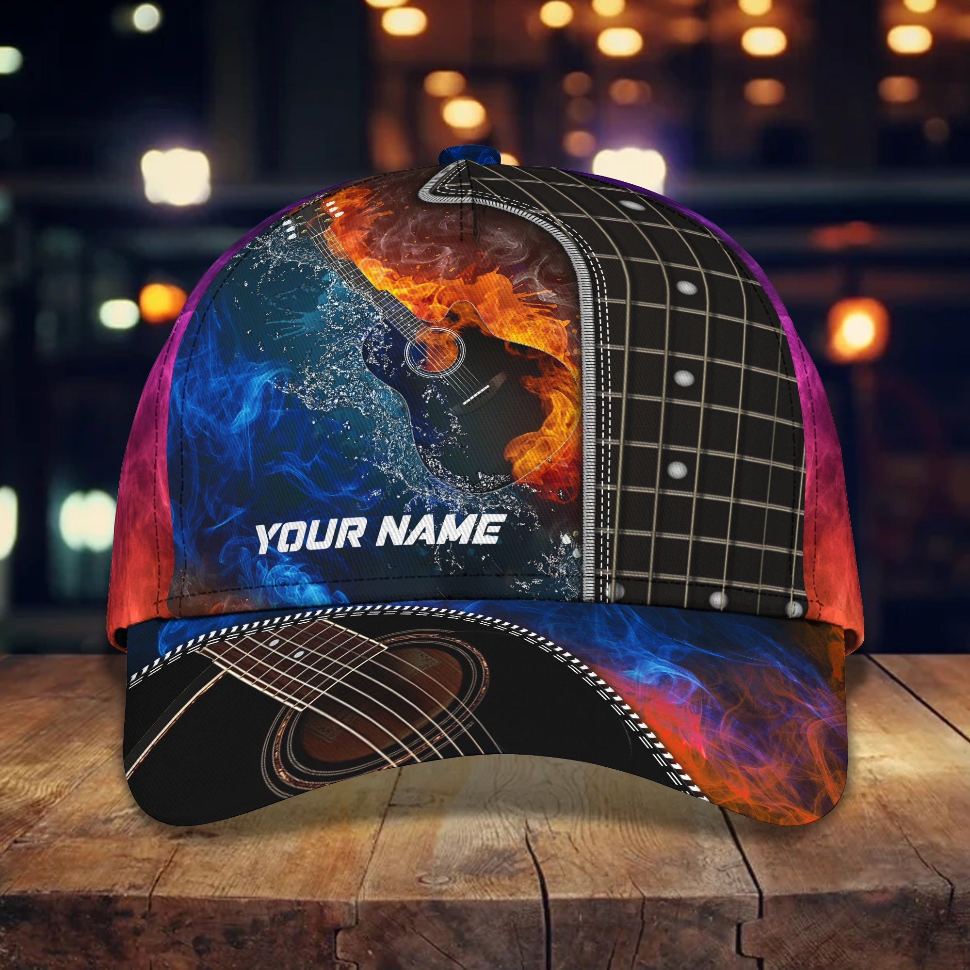 Custom Classic Guitar Cap - Personalized Name Hat - Perfect Gift Trucker Hats Custom Hats Gifts For Men & Women