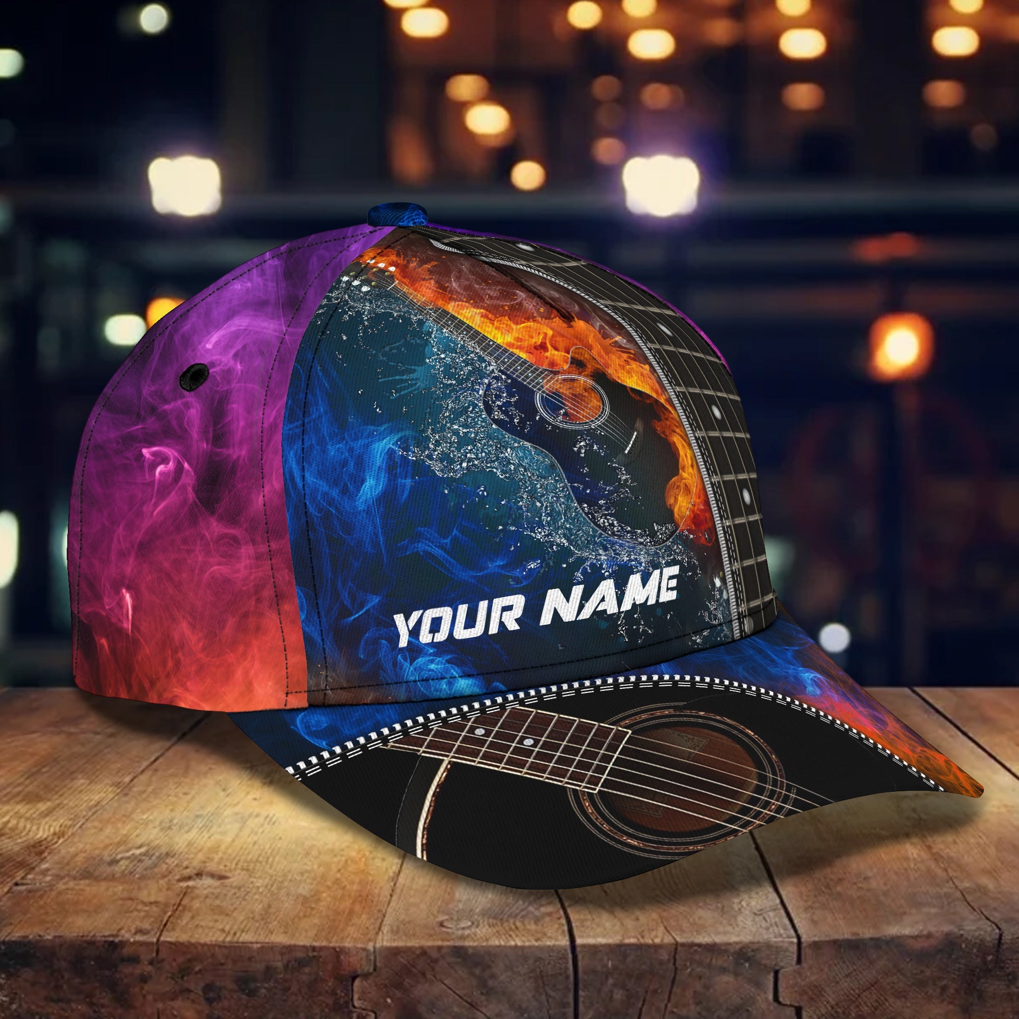 Custom Classic Guitar Cap - Personalized Name Hat - Perfect Gift Trucker Hats Custom Hats Gifts For Men & Women