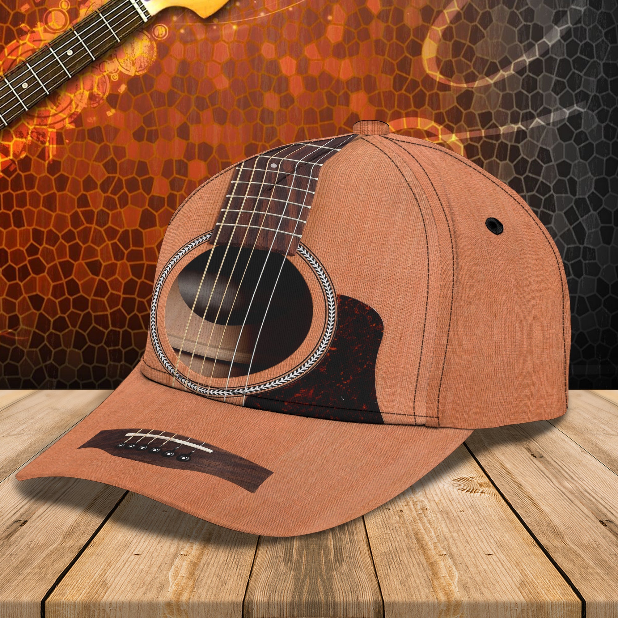 Custom Classic Guitar Name Cap - Personalized Gift Trucker Hats Custom Hats Gifts For Men & Women