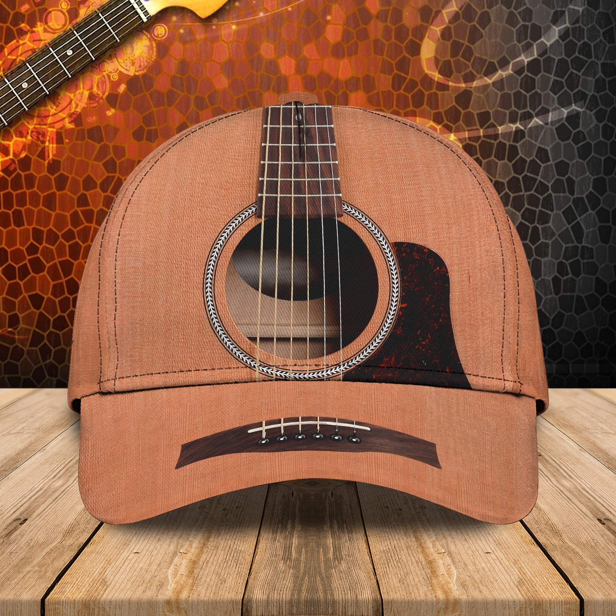 Custom Classic Guitar Name Cap - Personalized Gift Trucker Hats Custom Hats Gifts For Men & Women