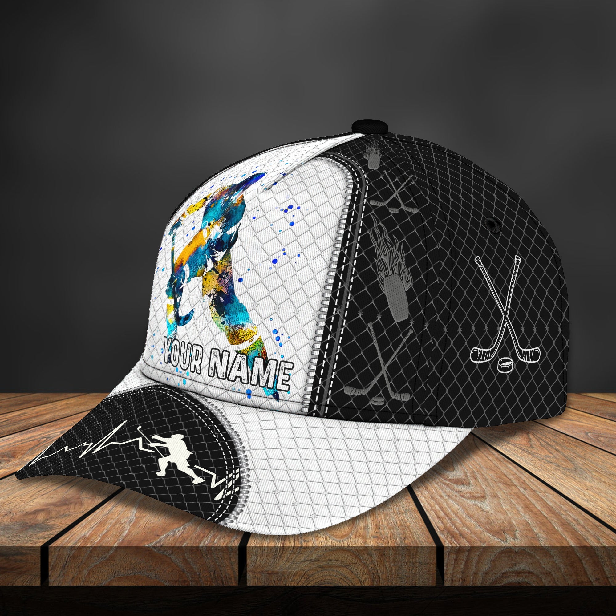 Custom Classic Hockey Cap - Personalized Name Hat - Perfect Gift Trucker Hats Custom Hats Gifts For Men & Women