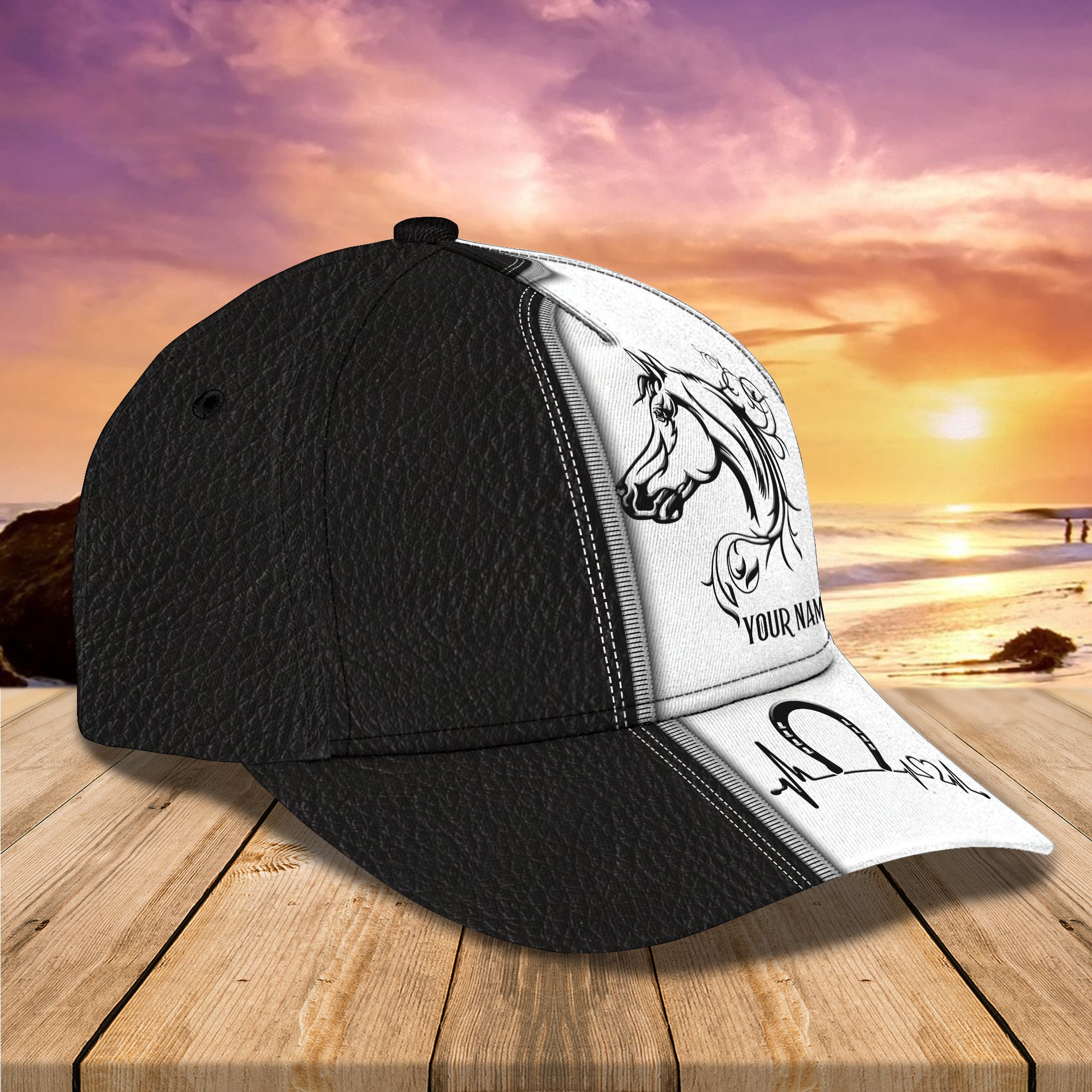 Custom Classic Horse Cap - Personalized Name Cap Trucker Hats Custom Hats Gifts For Men & Women