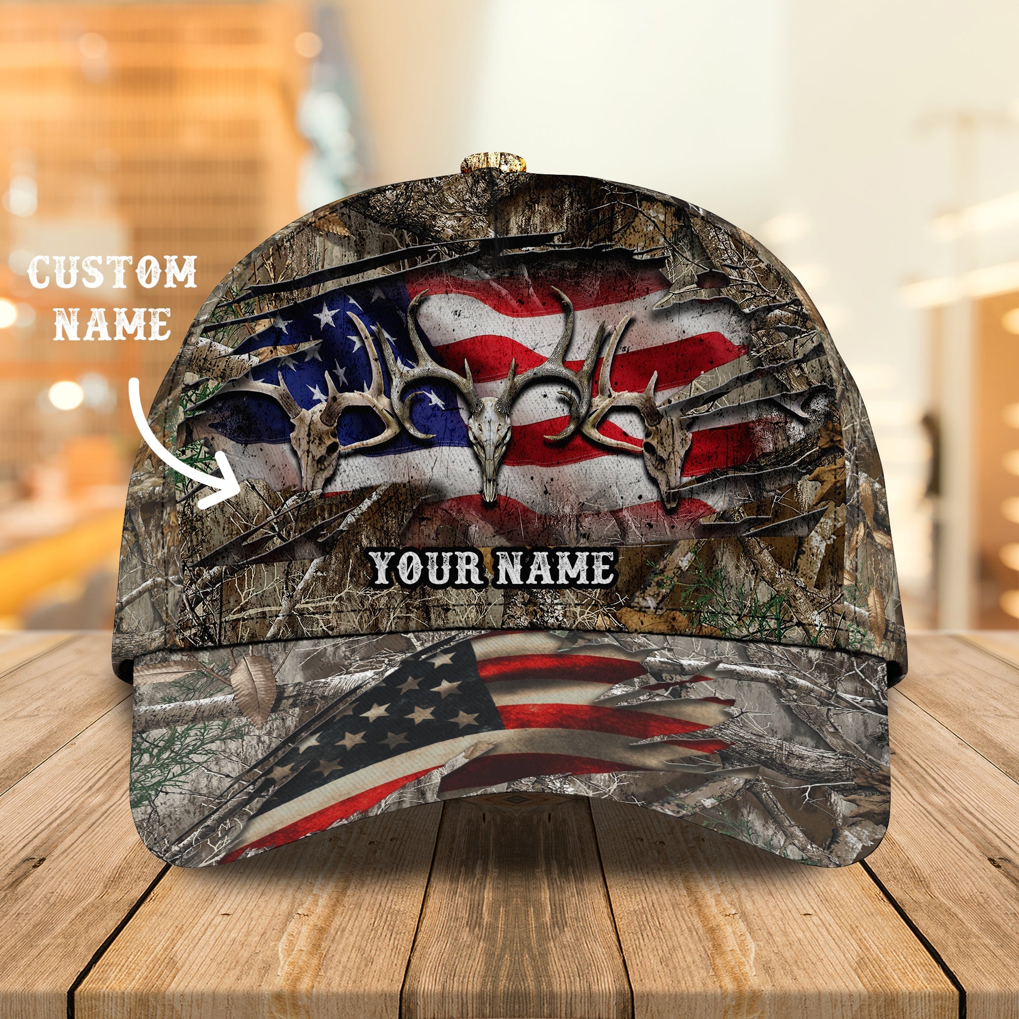 Custom Classic Hunting Cap - Personalized Name  Hat Trucker Hats Custom Hats Gifts For Men & Women