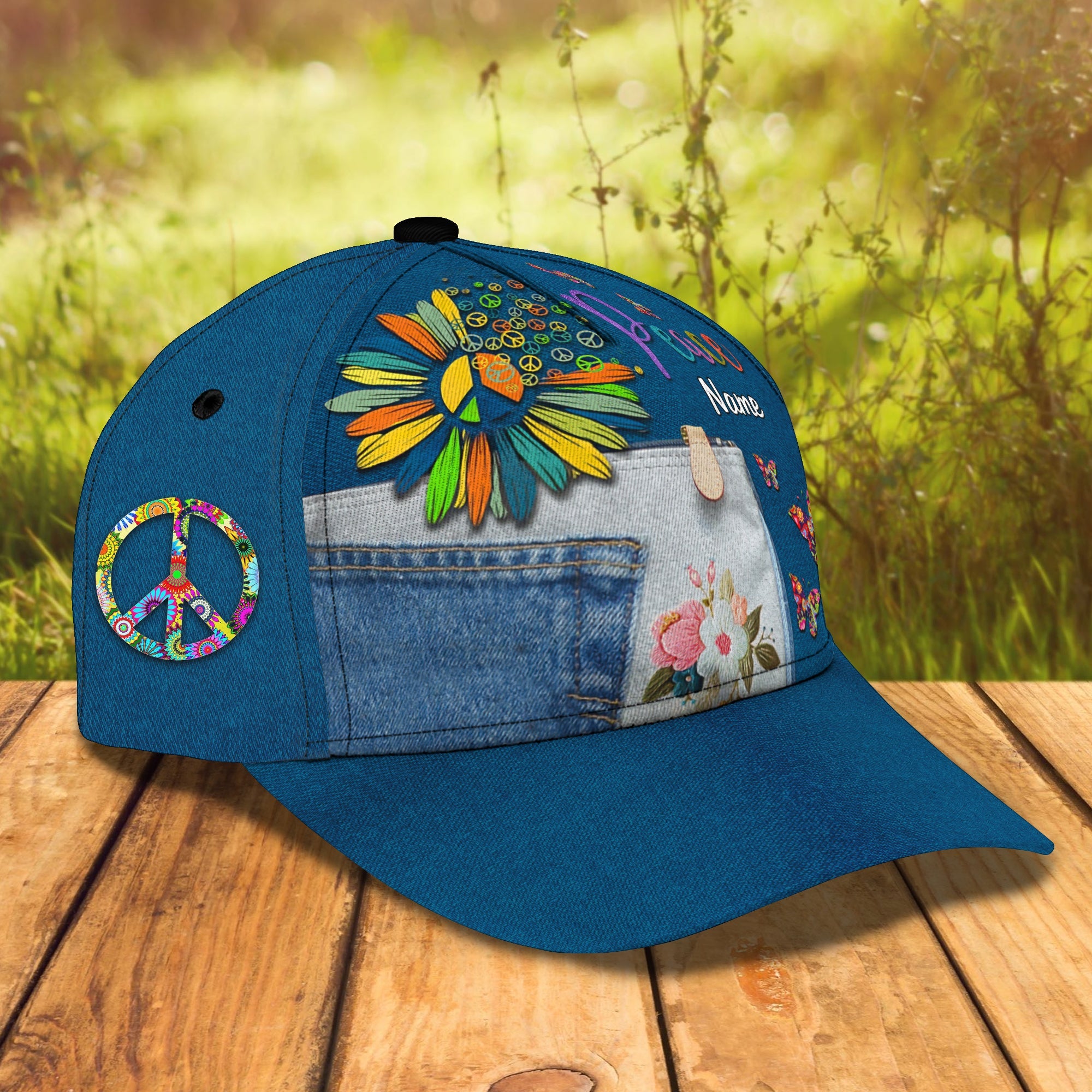 Custom Classic Jean Cap - Personalized Name Trucker Hats Custom Hats Gifts For Men & Women