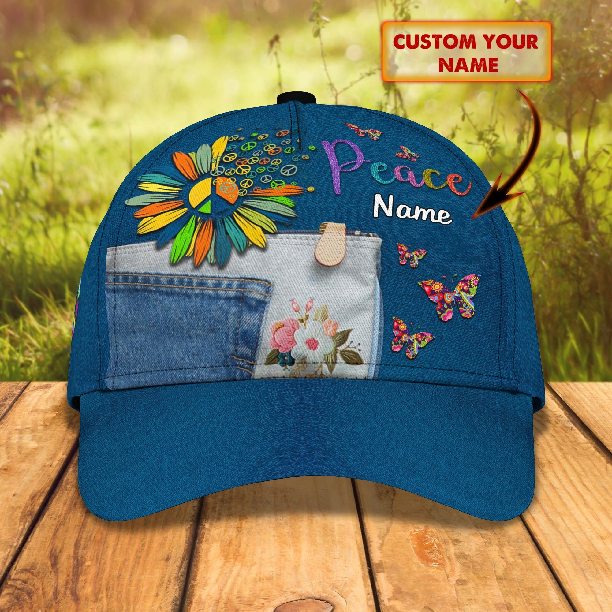 Custom Classic Jean Cap - Personalized Name Trucker Hats Custom Hats Gifts For Men & Women