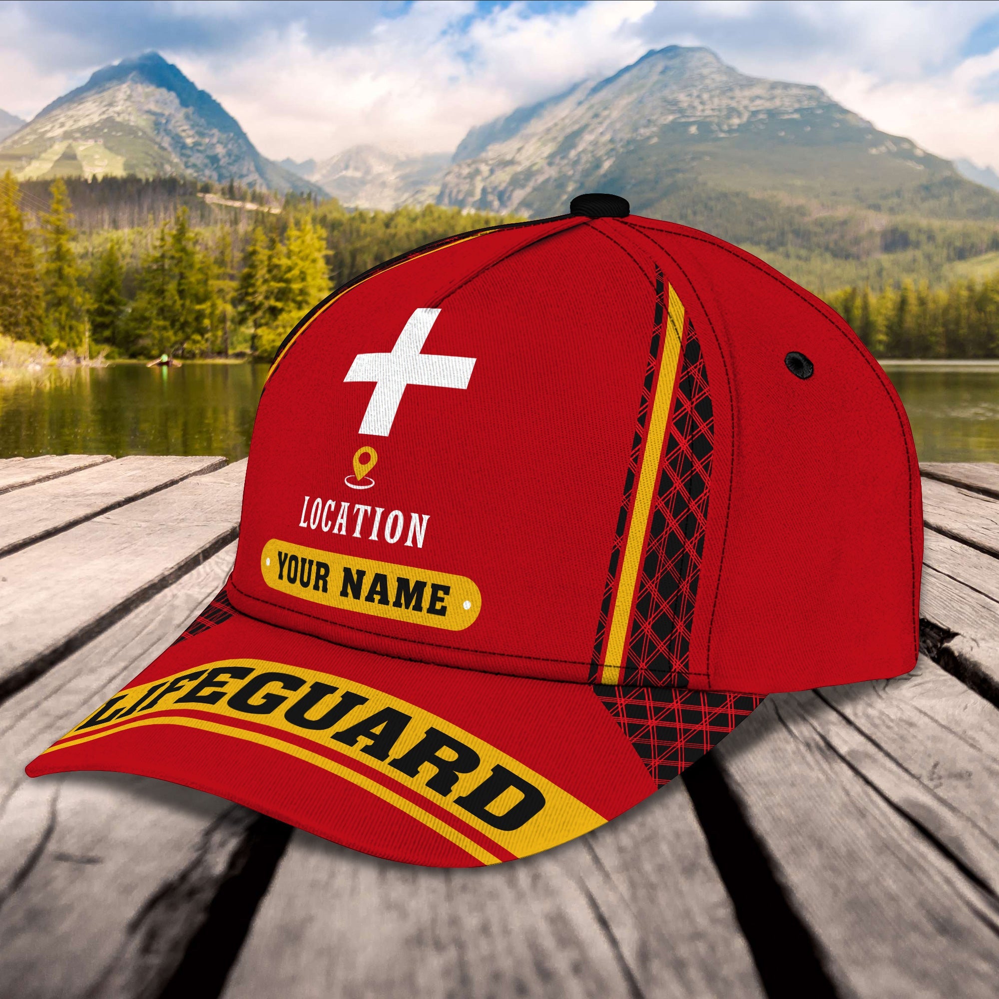 Custom Classic Lifeguard Cap - Personalized Name  - Perfect Gift Trucker Hats Custom Hats Gifts For Men & Women