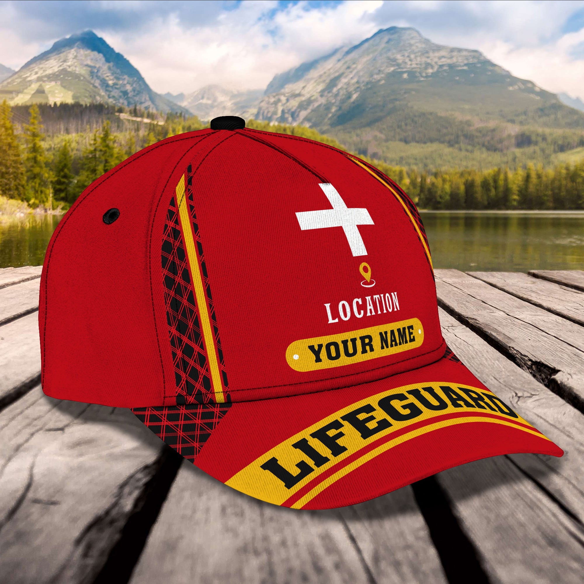 Custom Classic Lifeguard Cap - Personalized Name  - Perfect Gift Trucker Hats Custom Hats Gifts For Men & Women
