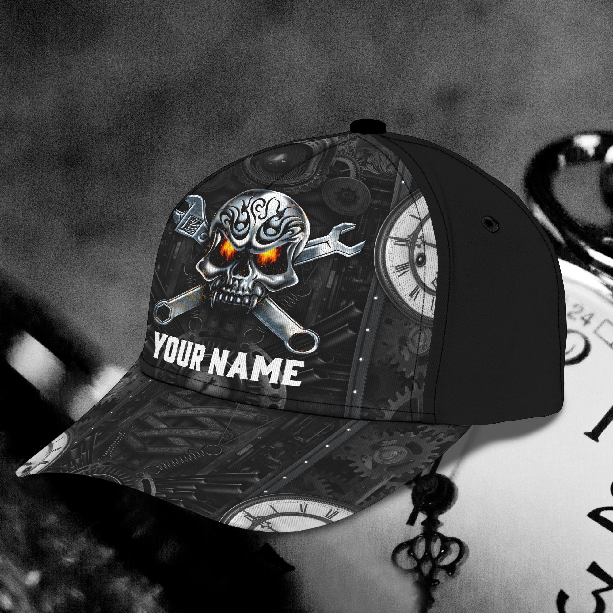 Custom Classic Mechanic Cap - Personalized Name Hat Trucker Hats Custom Hats Gifts For Men & Women