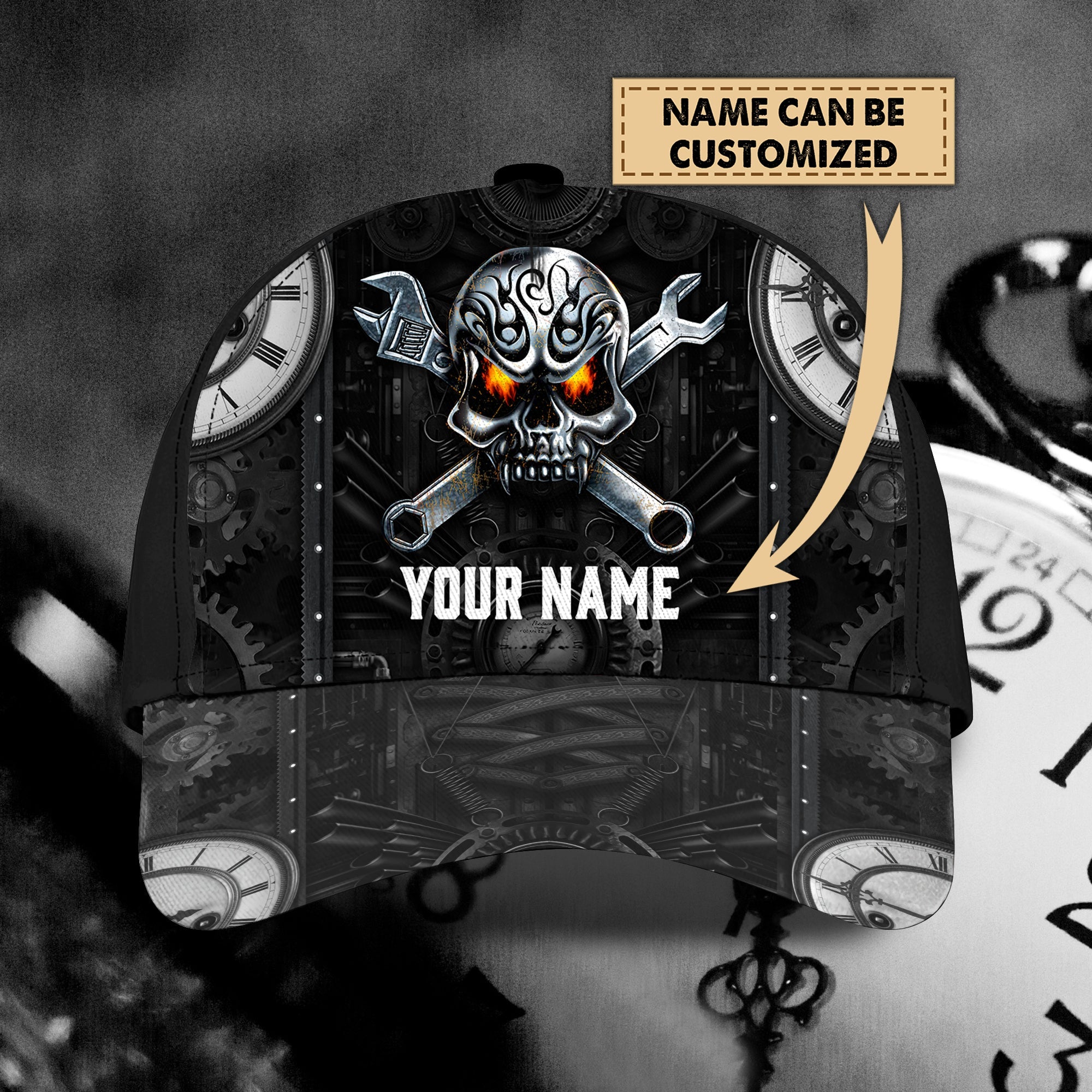 Custom Classic Mechanic Cap - Personalized Name Hat Trucker Hats Custom Hats Gifts For Men & Women