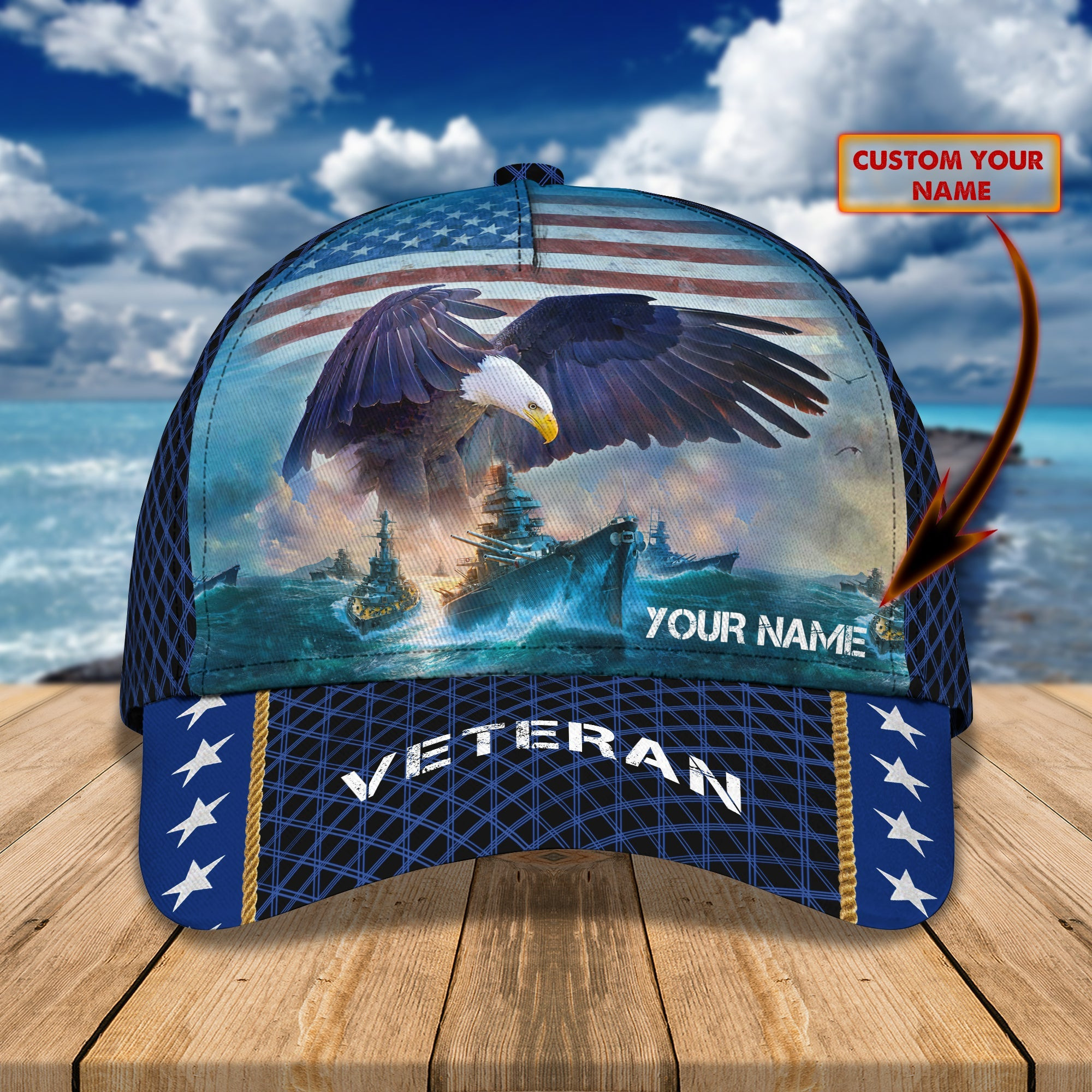 Custom Classic Navy Cap - Personalized Name Trucker Hats Custom Hats Gifts For Men & Women