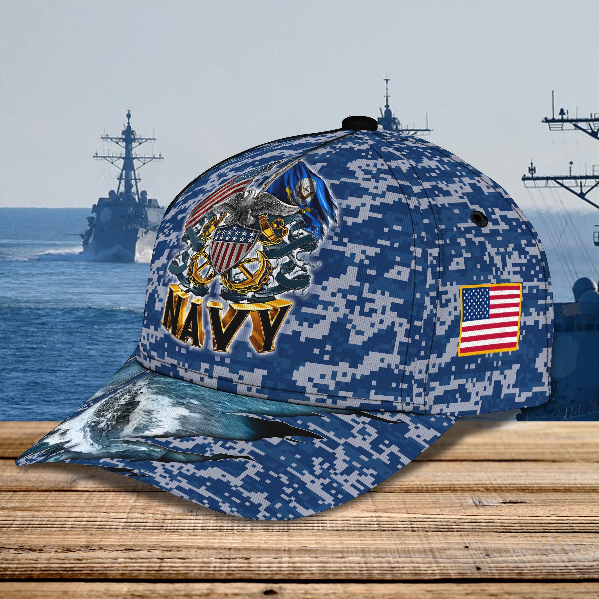 Custom Classic Navy Personalized Name Cap Trucker Hats Custom Hats Gifts For Men & Women
