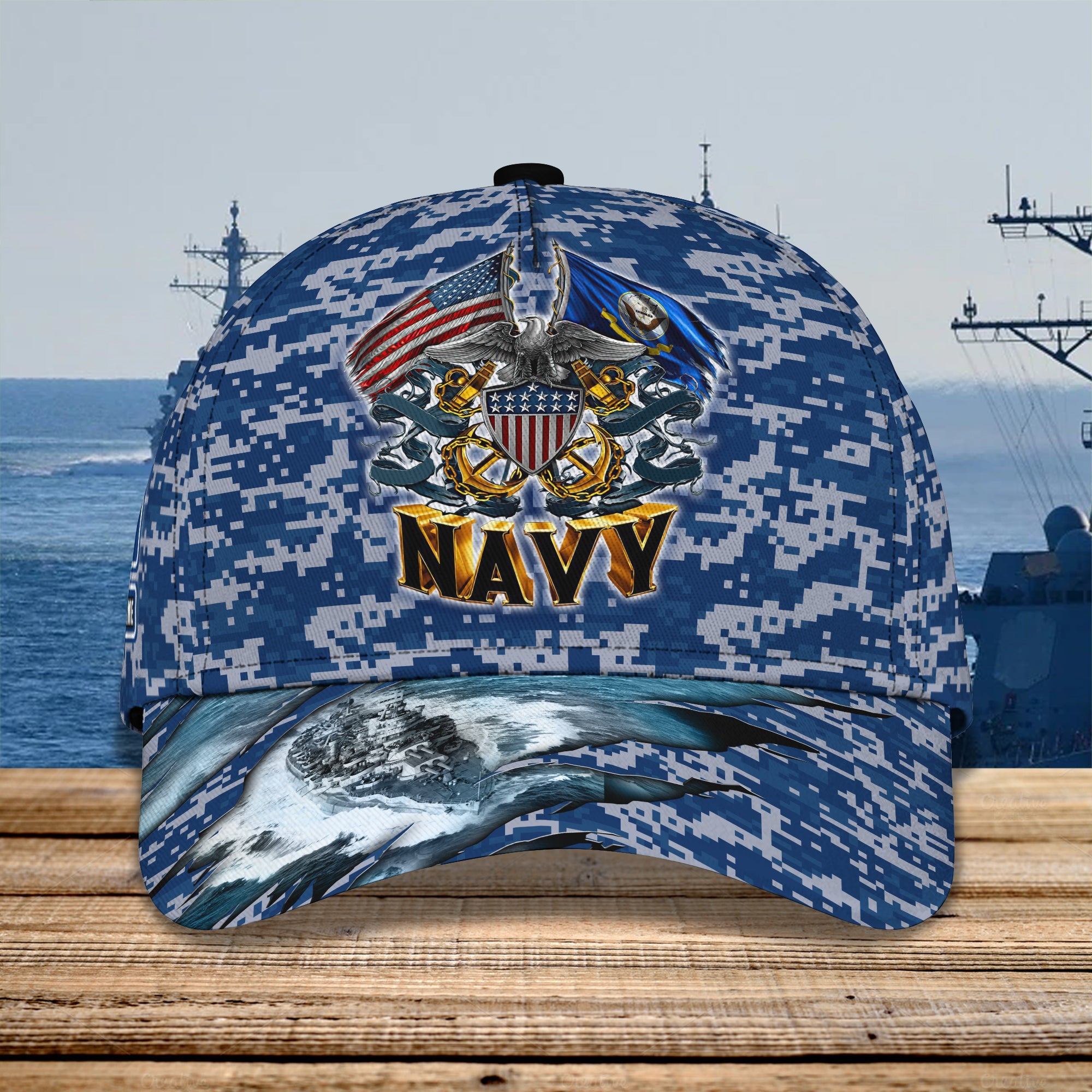 Custom Classic Navy Personalized Name Cap Trucker Hats Custom Hats Gifts For Men & Women