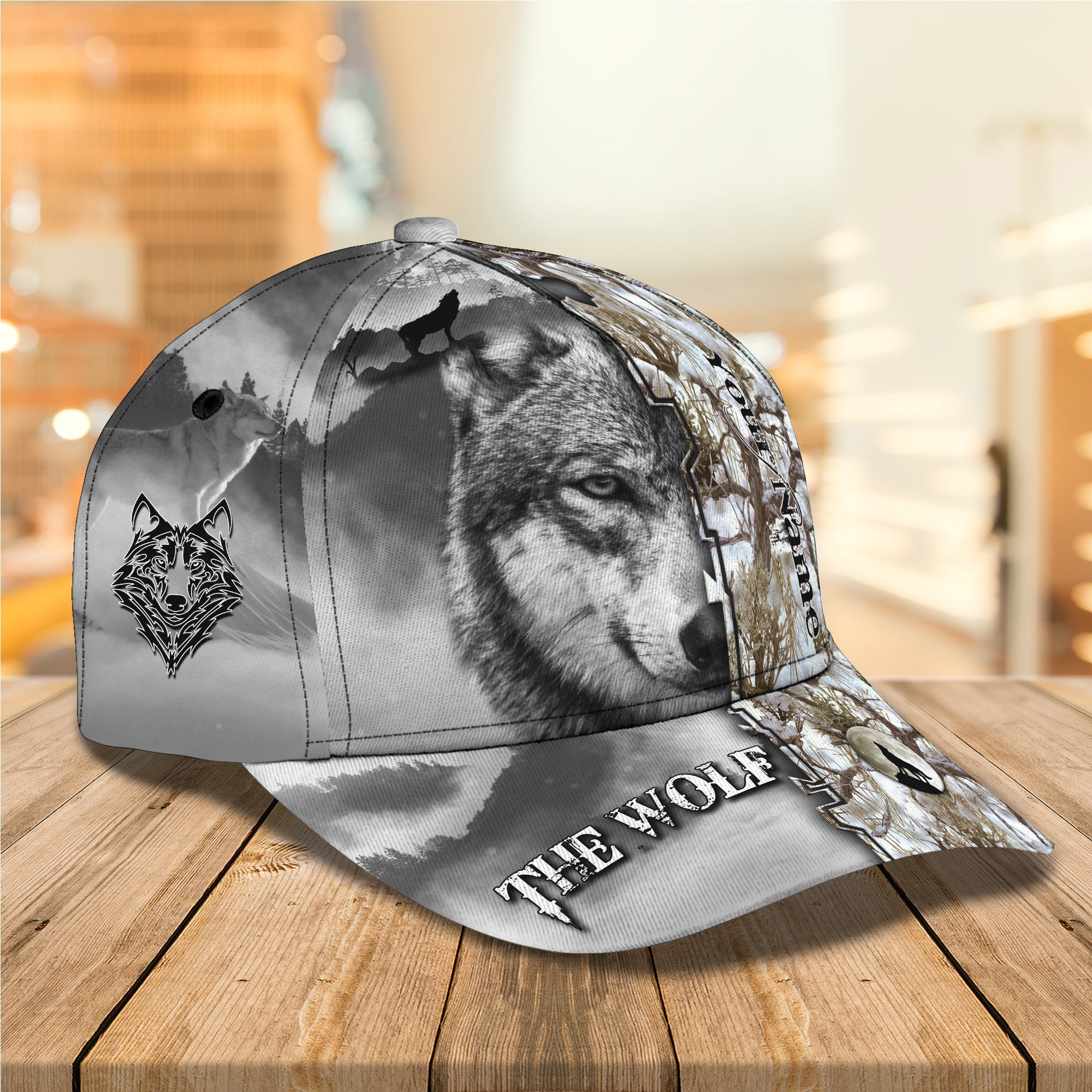 Custom Classic Personalized Cap - Wolf Design Trucker Hats Custom Hats Gifts For Men & Women