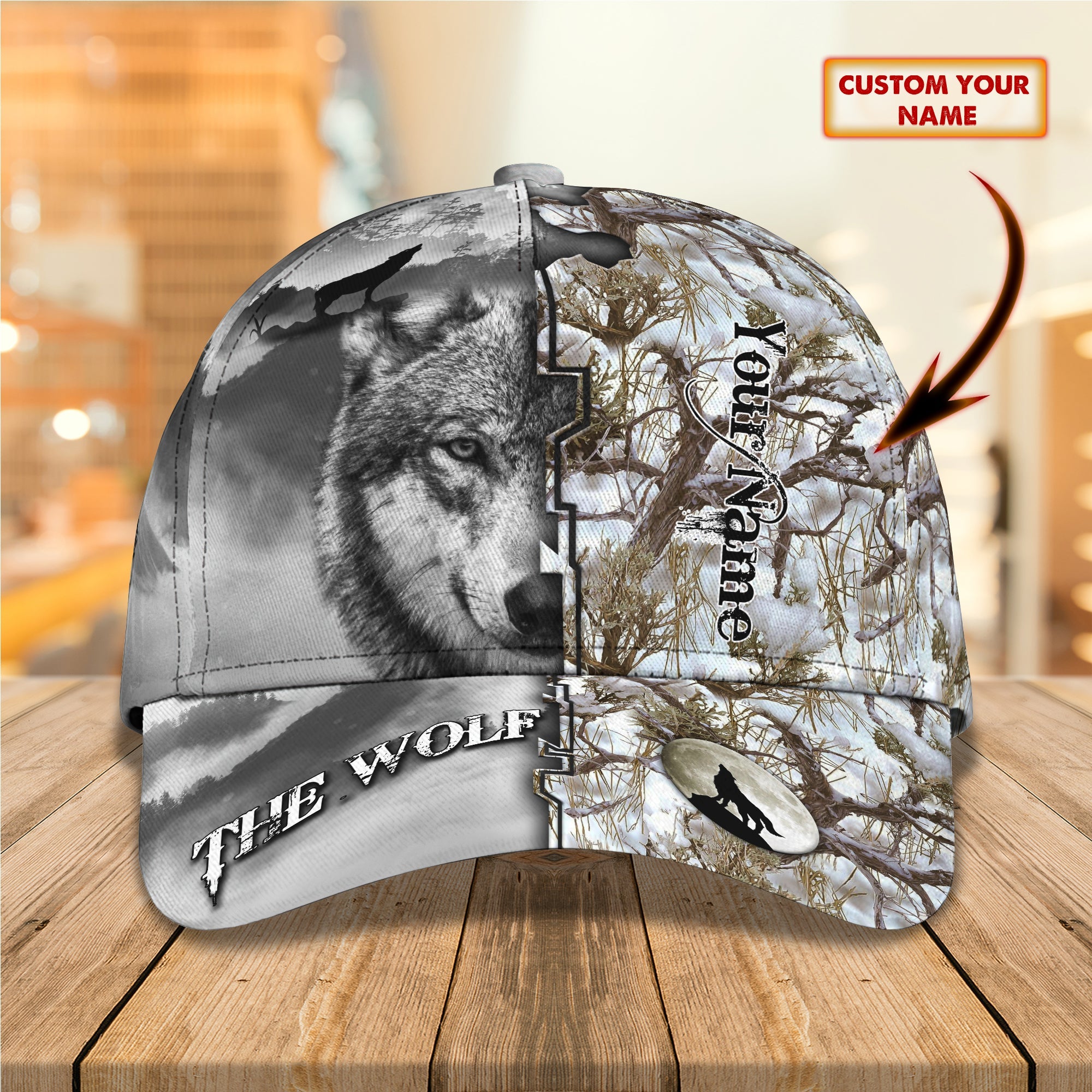 Custom Classic Personalized Cap - Wolf Design Trucker Hats Custom Hats Gifts For Men & Women