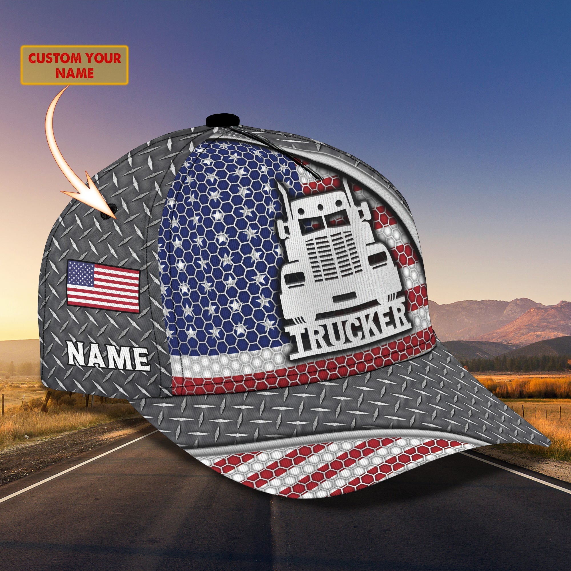 Custom Classic Personalized Name Cap Trucker Hats Custom Hats Gifts For Men & Women